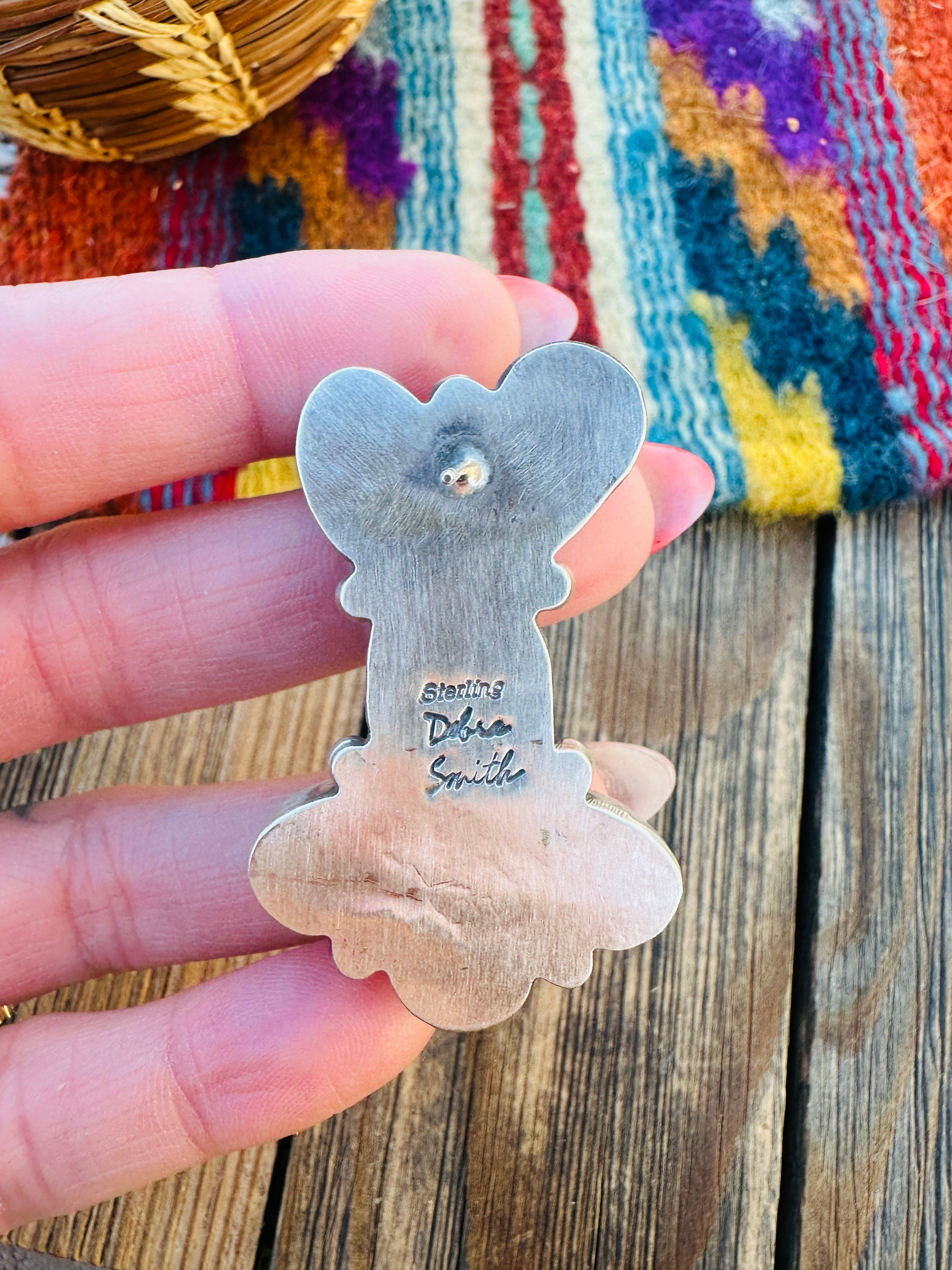 Handcrafted Sonoran Mountain Turquoise & Sterling Silver Cluster Post Earrings by Debra Smith