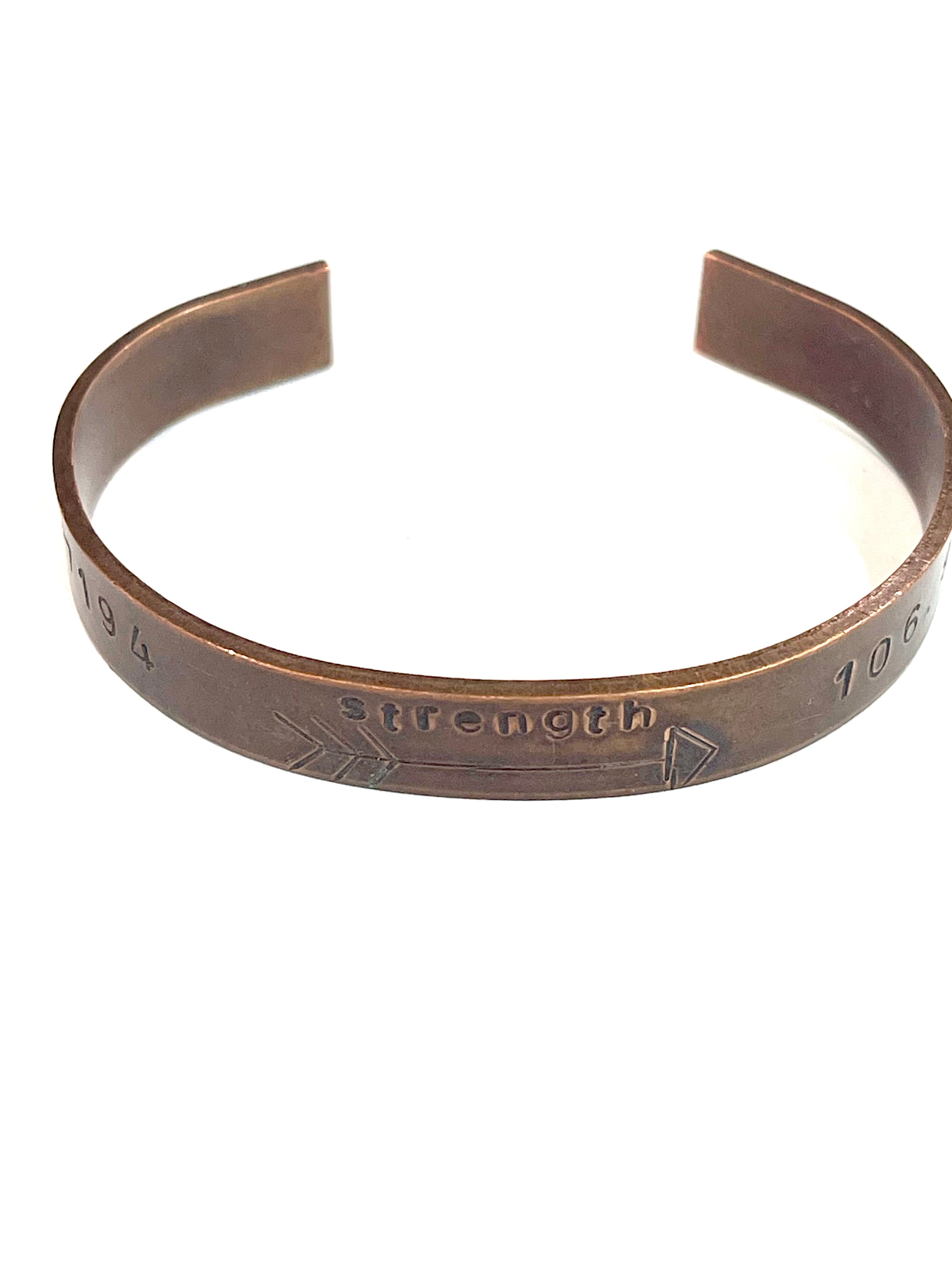 Vintage Handmade Copper Strength Cuff