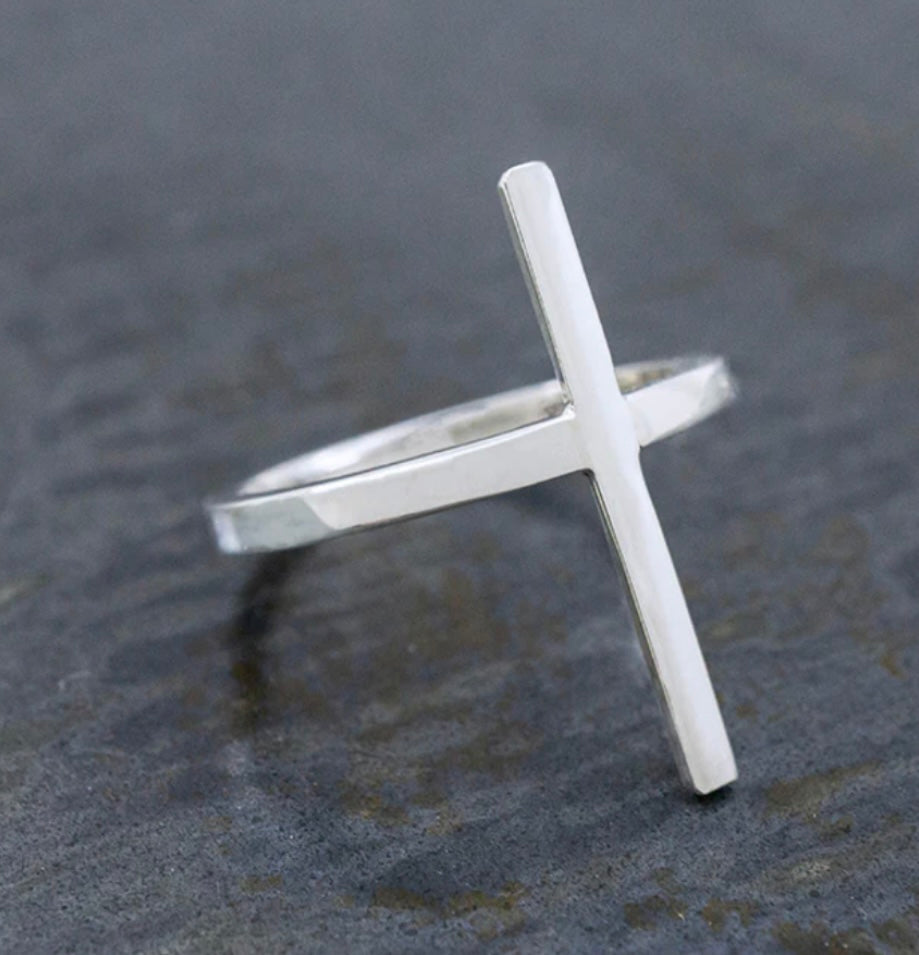 Sterling Silver Cross Ring