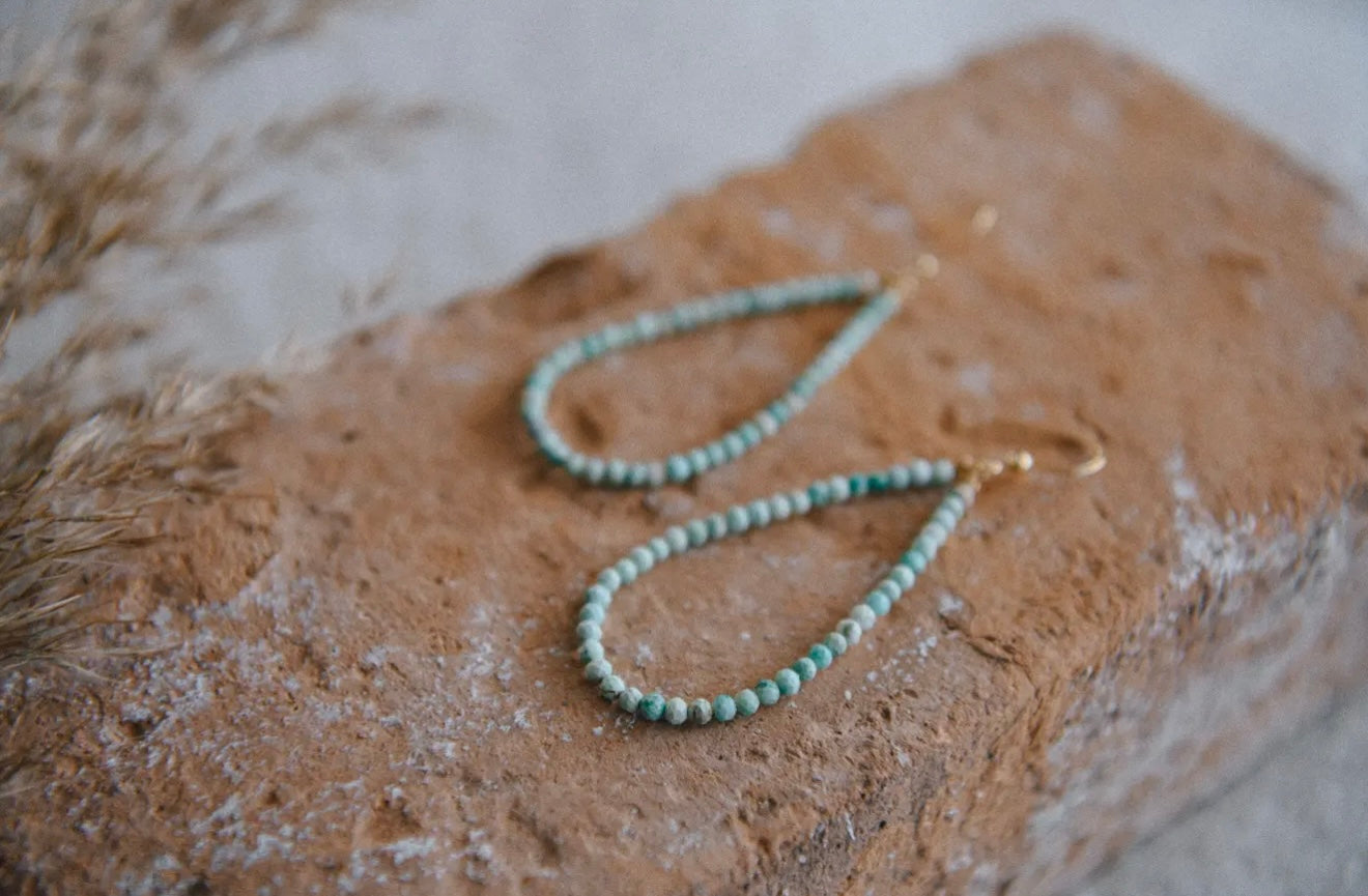 “The Golden Collection” Handmade 14k Gold Plated Turquoise FREEBIRD Earrings