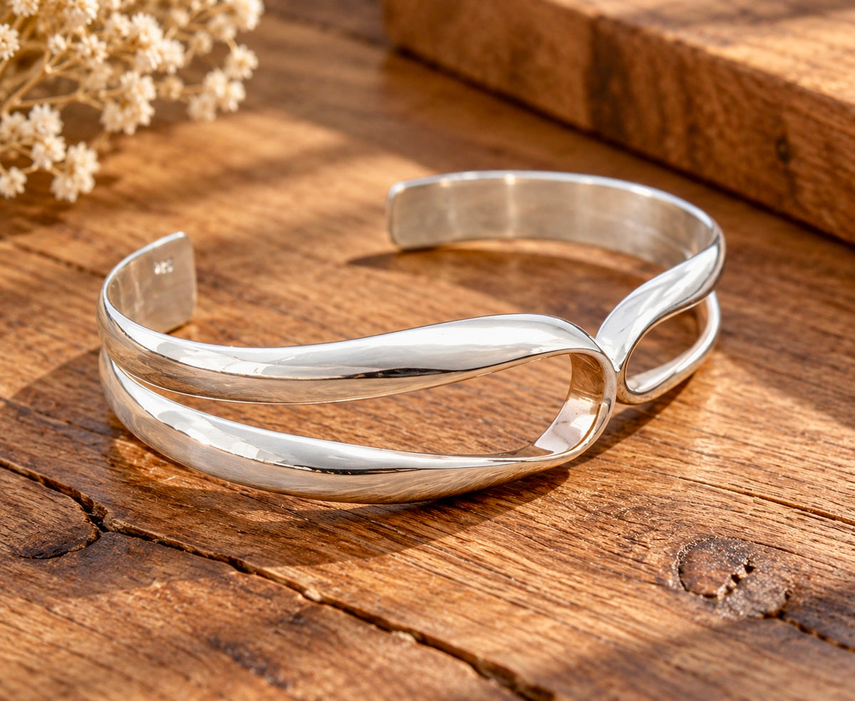 Sterling Silver & Copper Cuff Bracelet