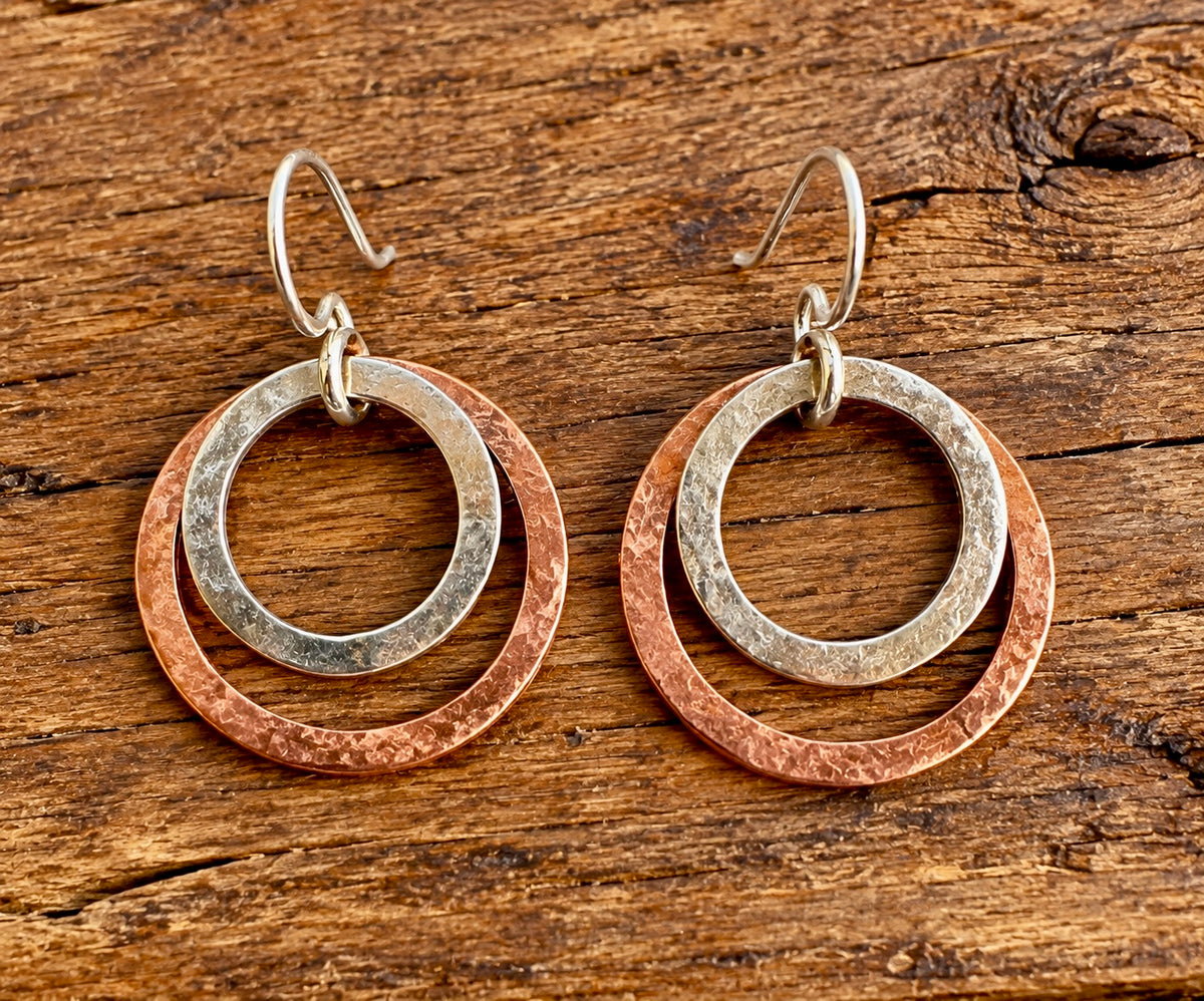 Copper & Sterling Silver Rings Earrings