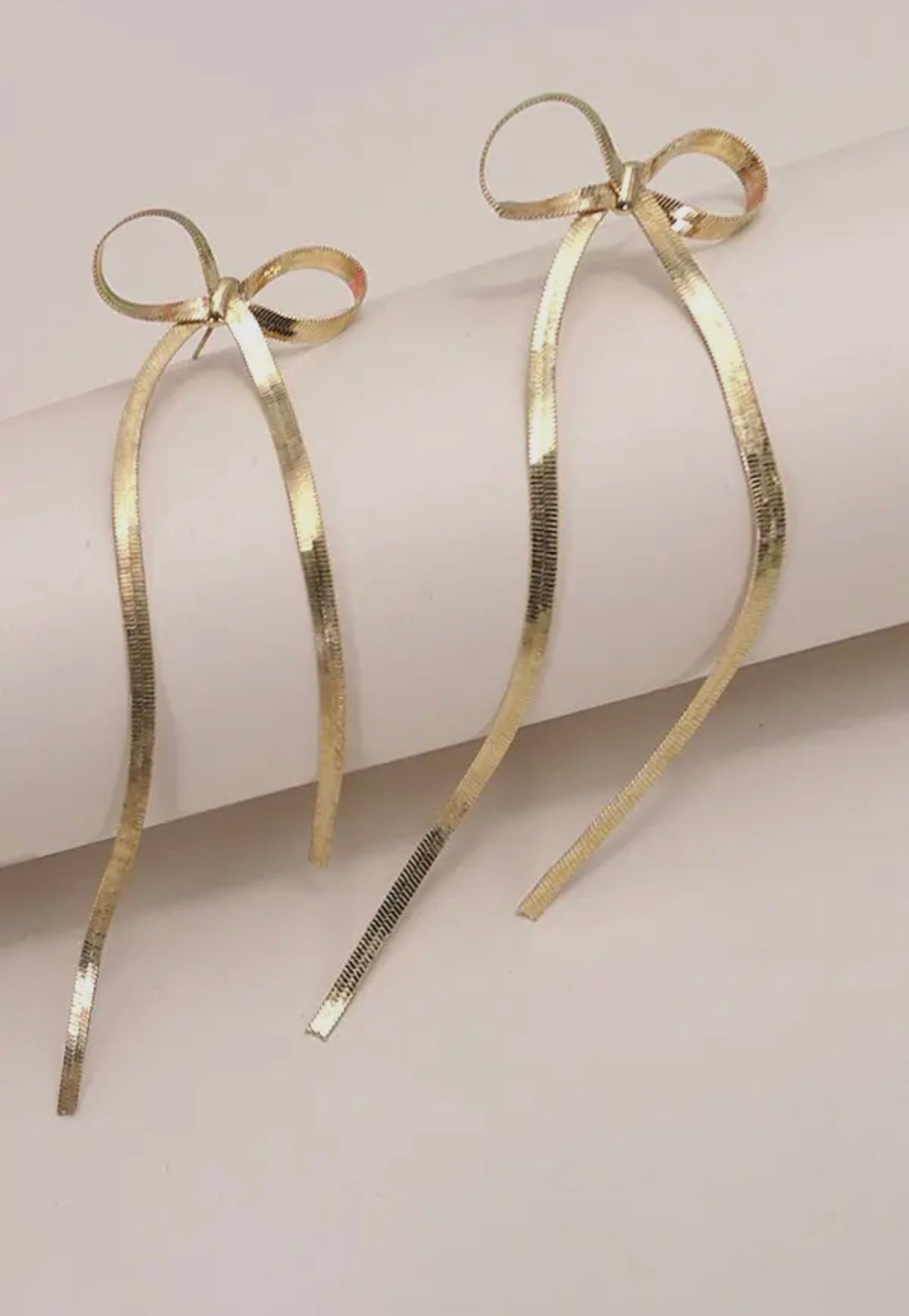 “The Golden Collection” Handmade BOW Gold Plated Earrings