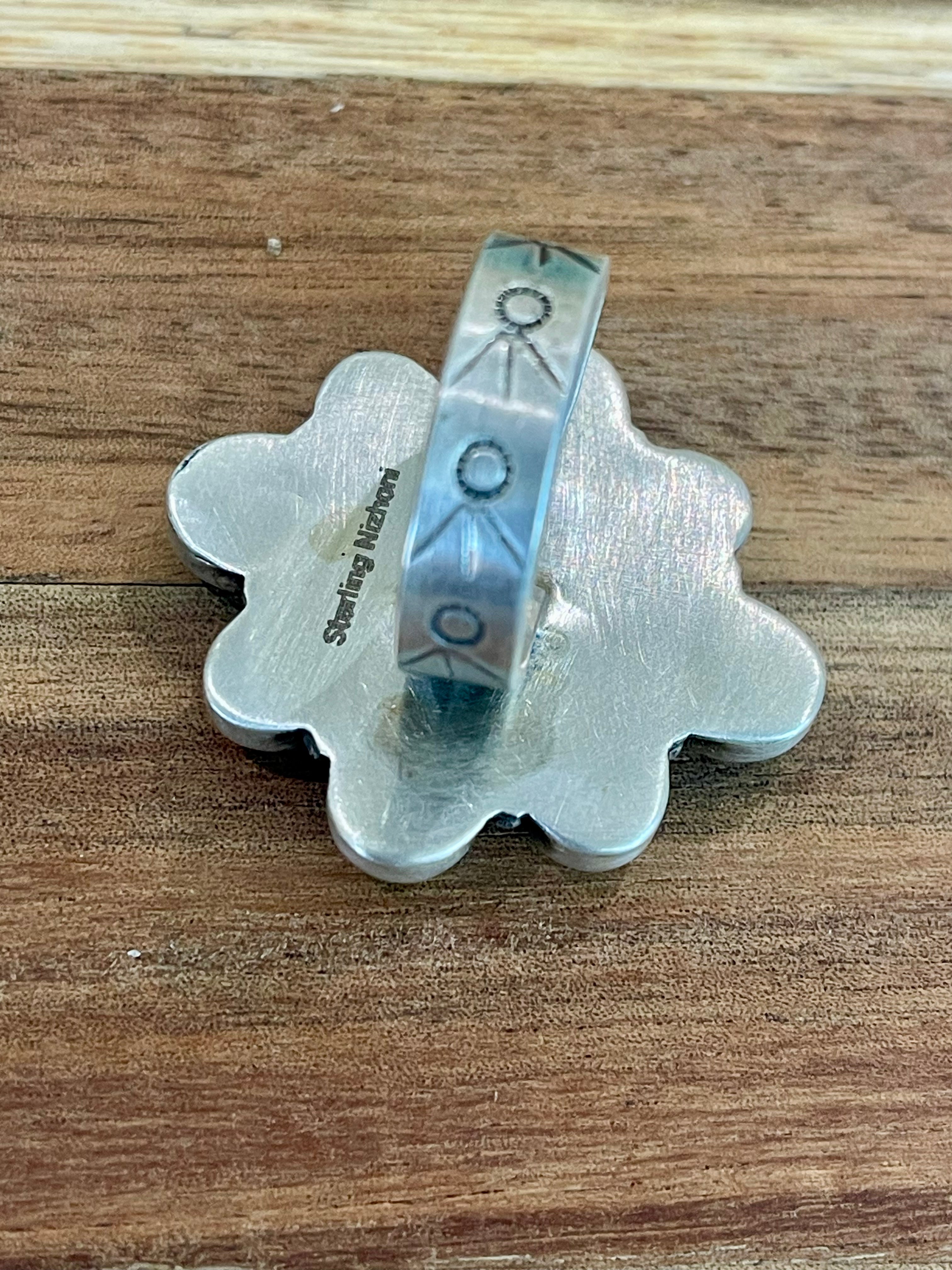 Beautiful Handmade Multi Stone And Sterling Silver Adjustable Ring