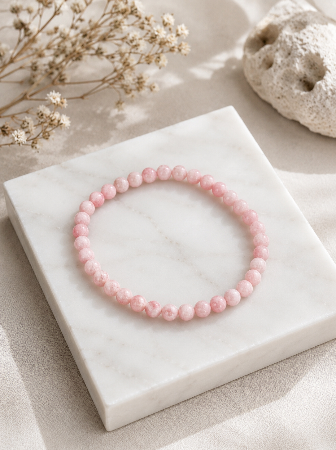 Sunstone 6mm Beaded Stretch Bracelet