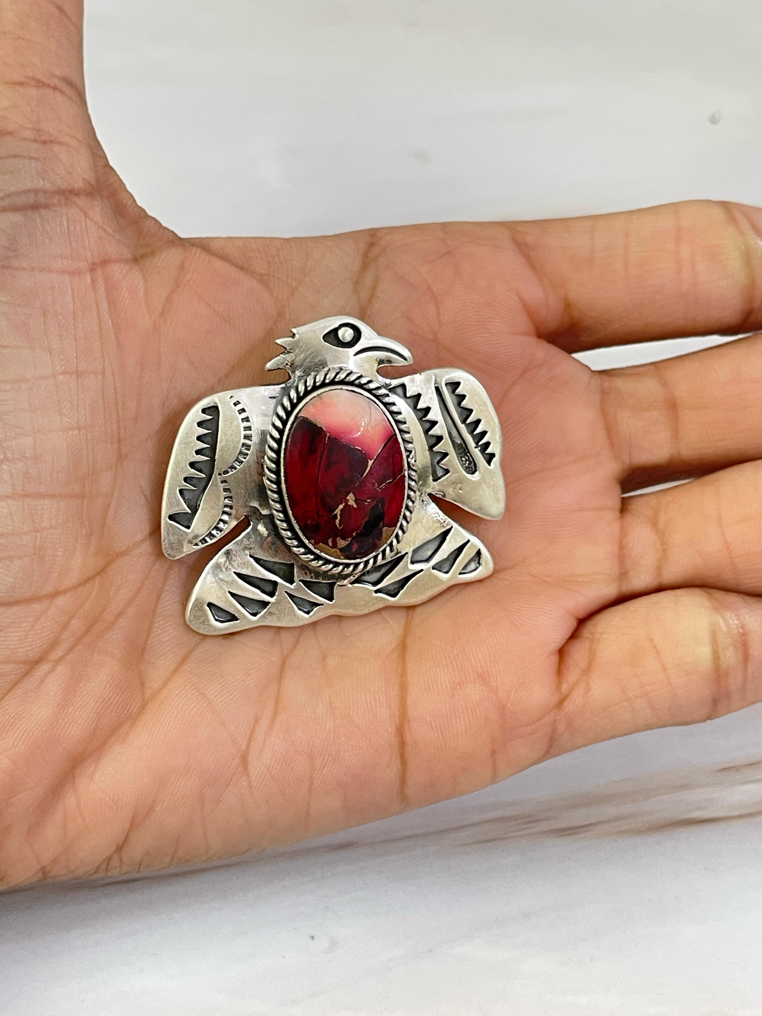 Handmade Sterling Silver Dahlia Rose Pendant, Signed Nizhoni