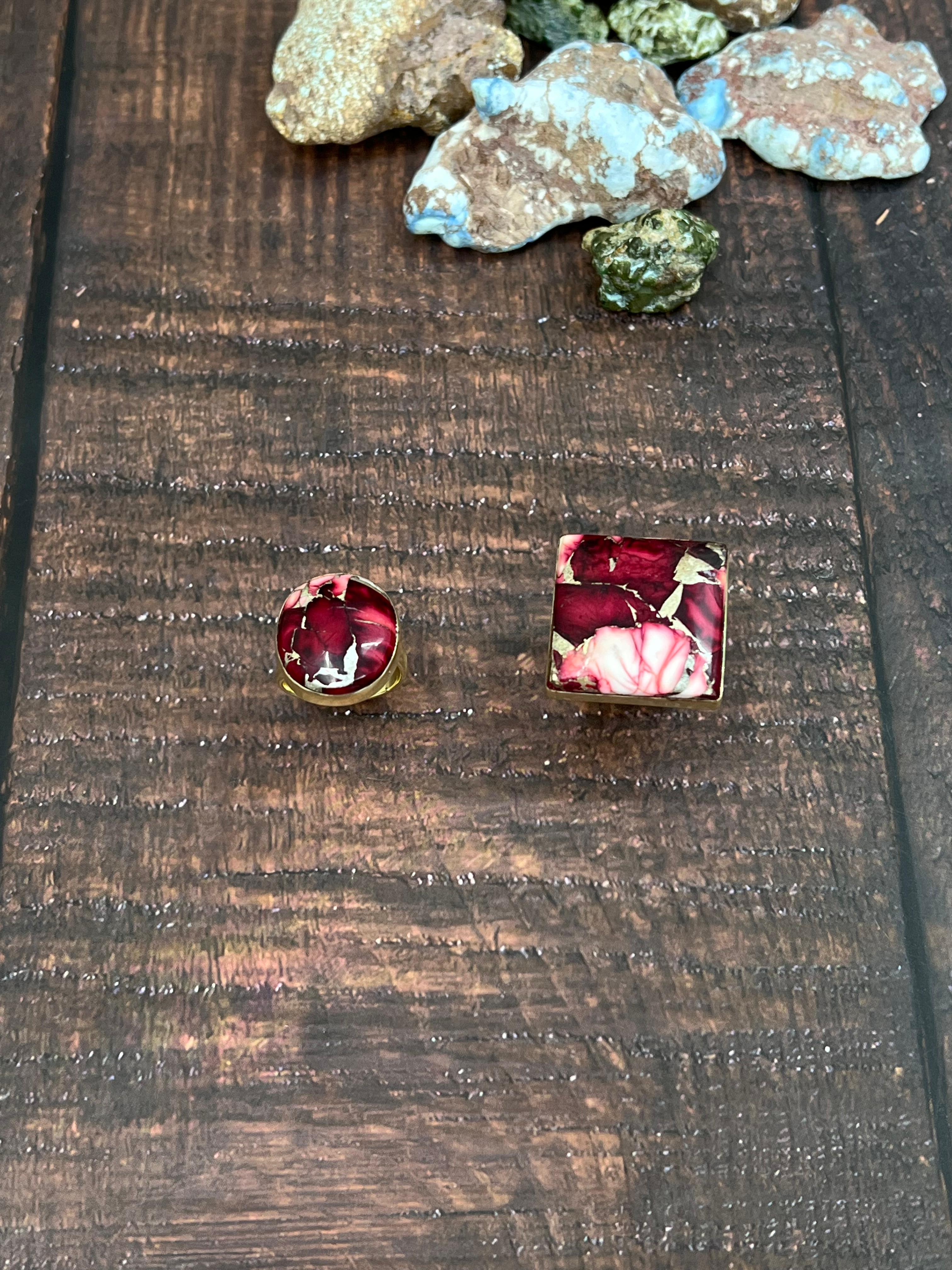 “The Golden Collection” Handmade Natural Dahlia Rose Adjustable Ring