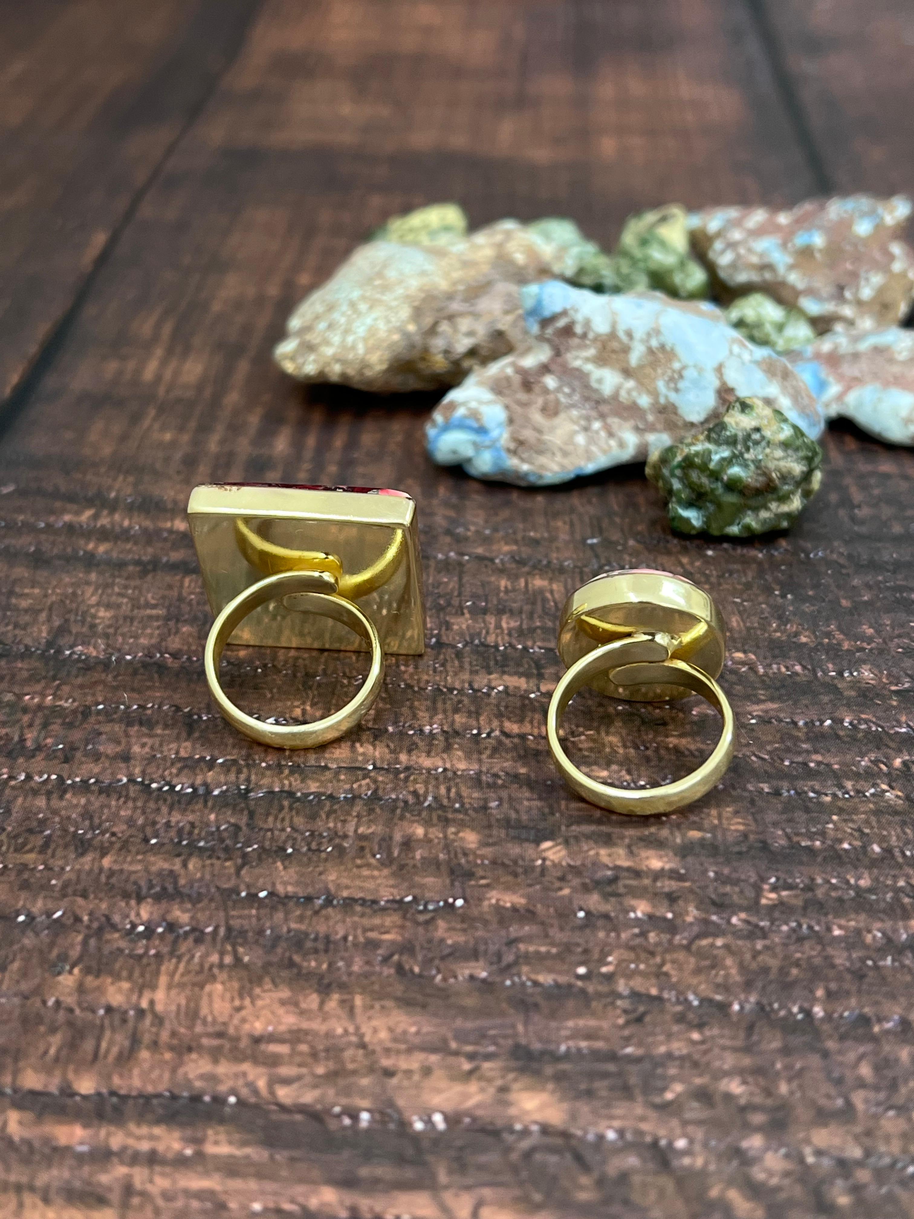 “The Golden Collection” Handmade Natural Dahlia Rose Adjustable Ring