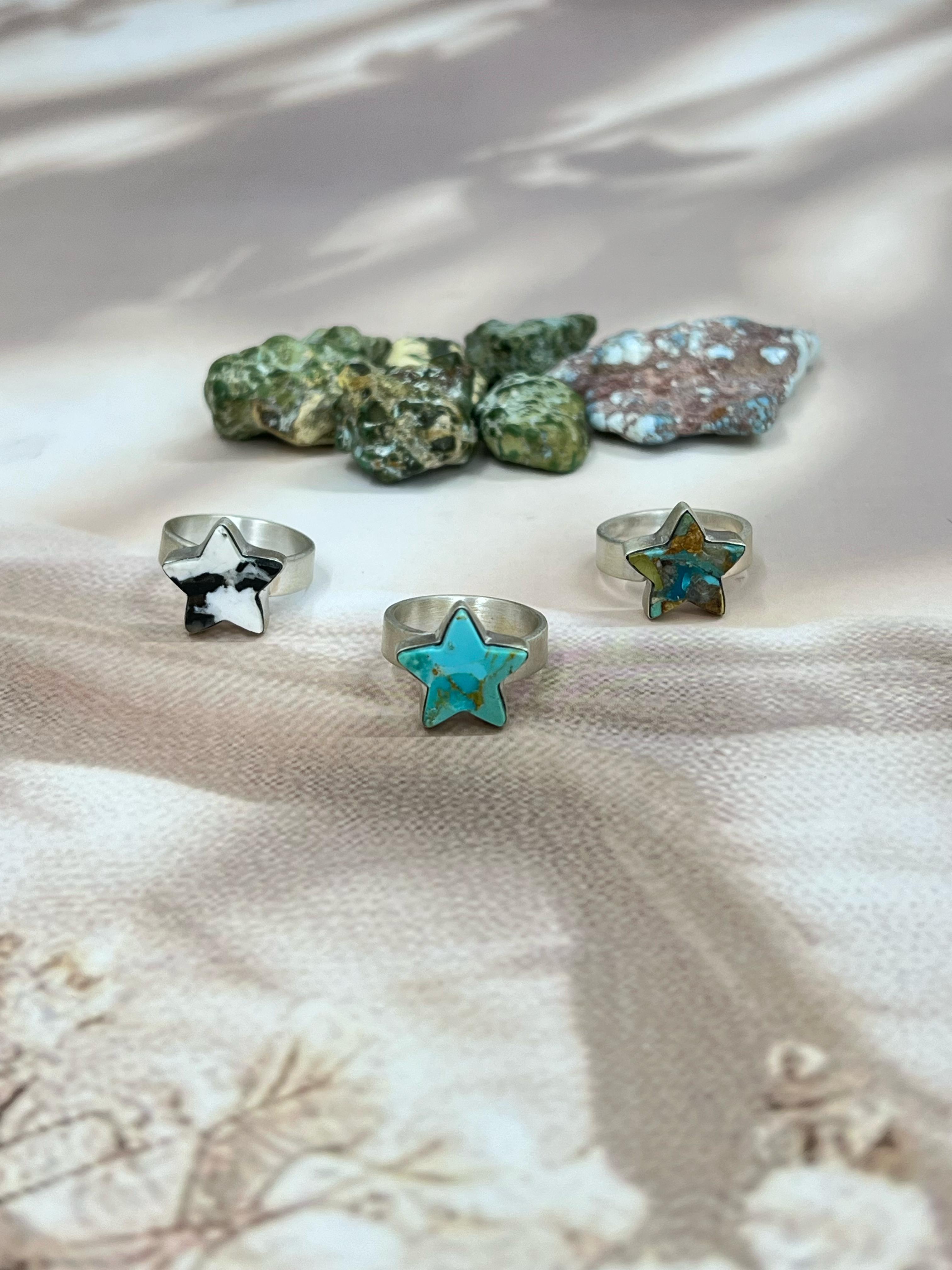 Handmade Sterling Silver Multi Stone Adjustable Ring With Signed Nizhoni