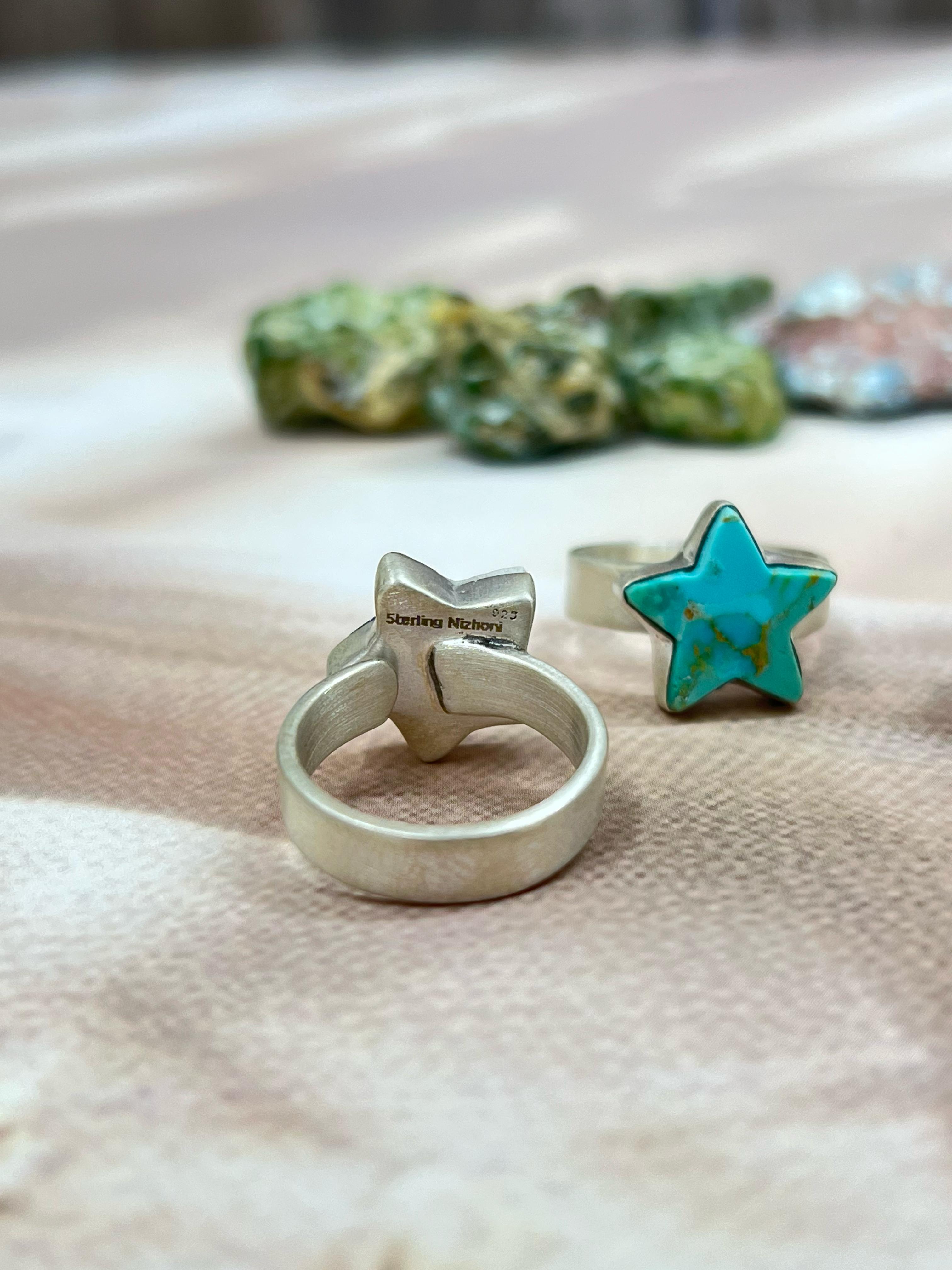 Handmade Sterling Silver Multi Stone Adjustable Ring With Signed Nizhoni