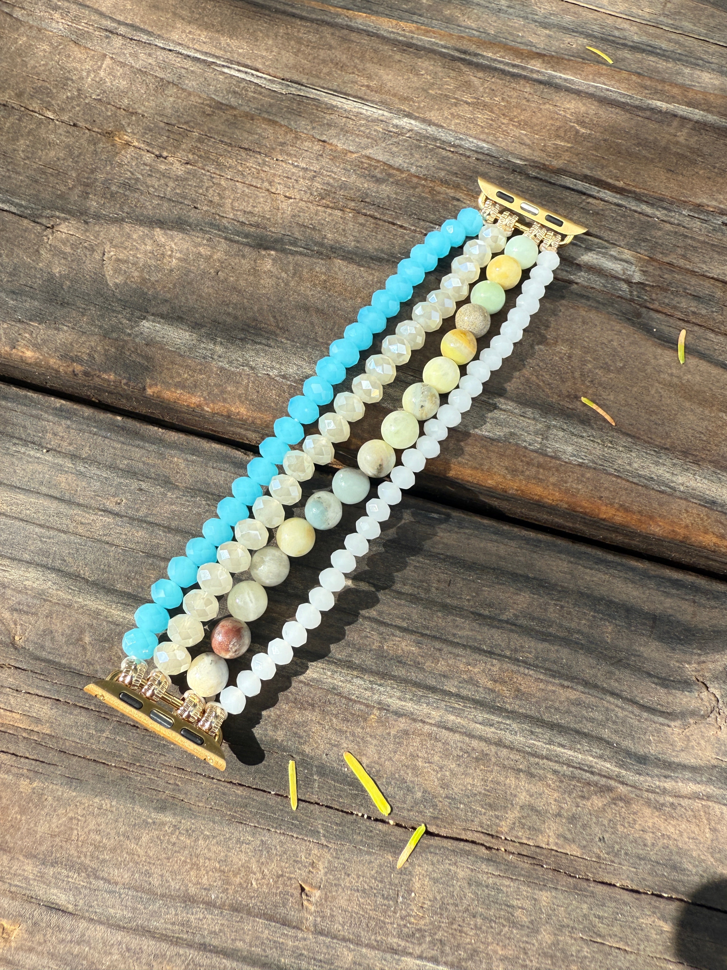 “The Golden Collection” Beaded Watch Band