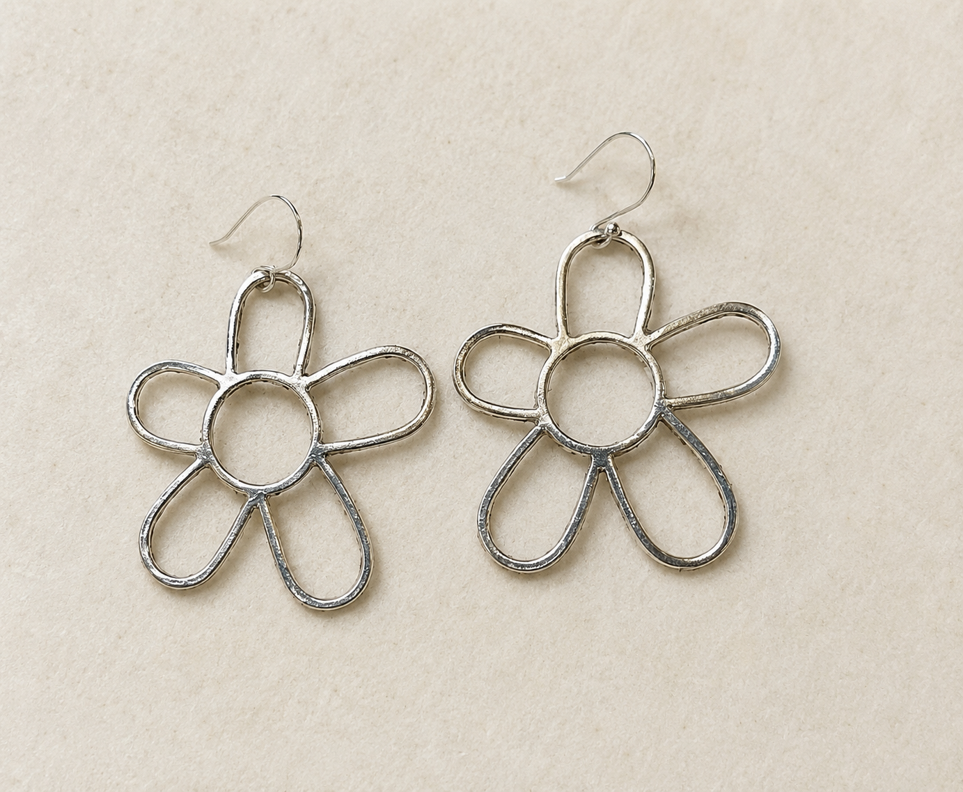 Handmade Sterling Silver Daisy Earrings