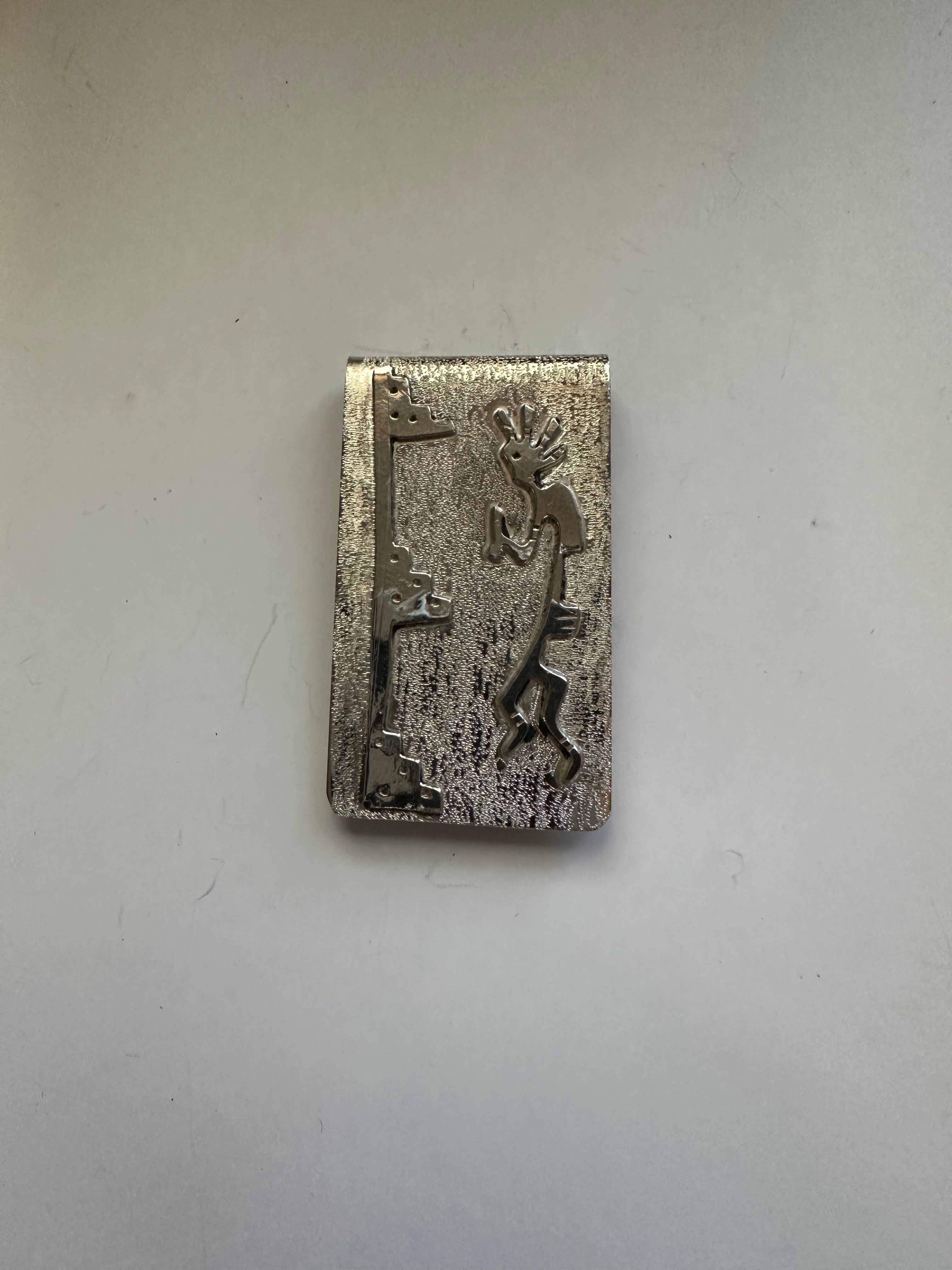 Handcrafted Kokopelli Sterling Silver Money Clip