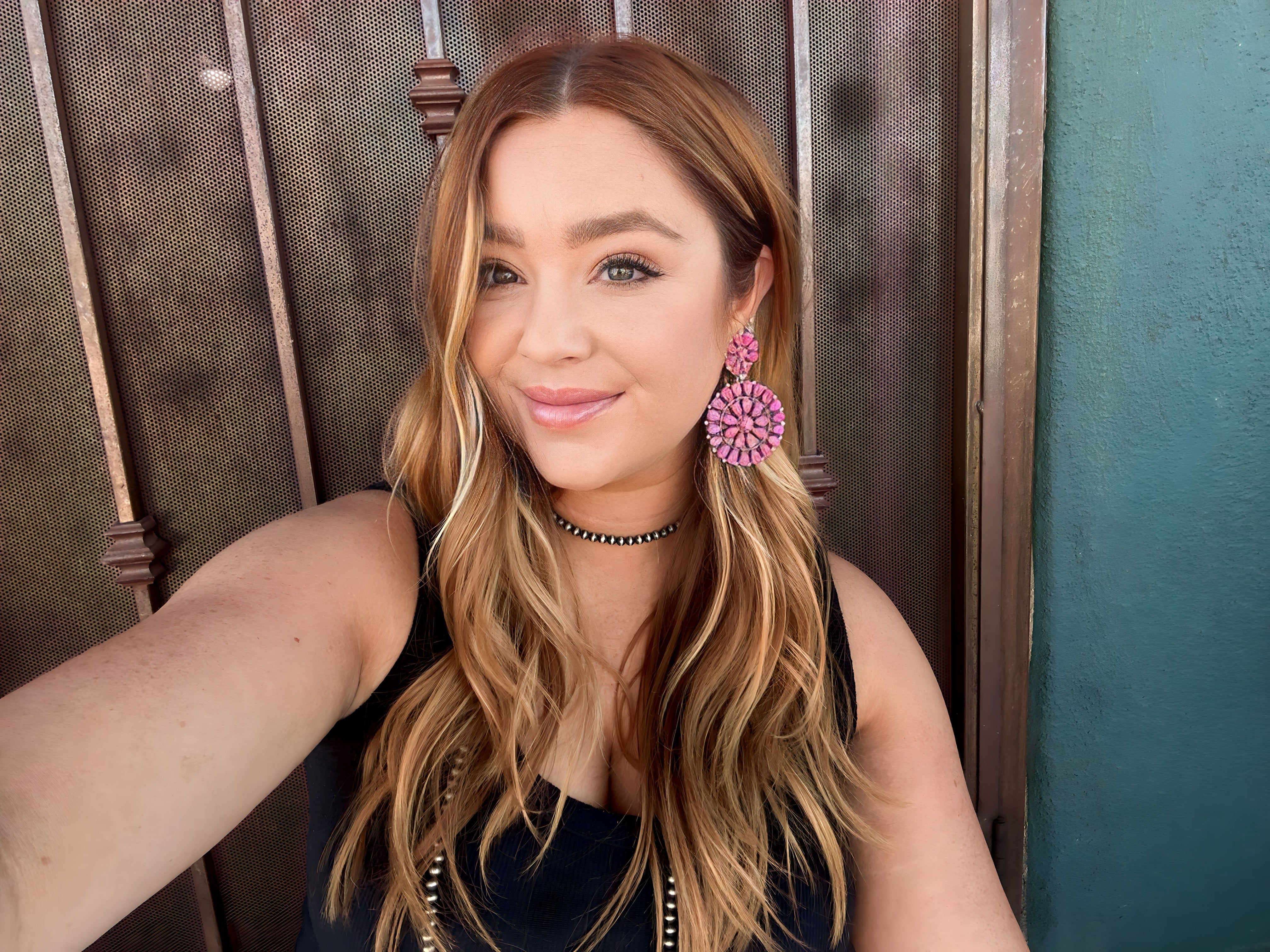 “The Barbie Collection” Handcrafted Pink Opal & Sterling Silver Cluster Dangle Earrings Signed