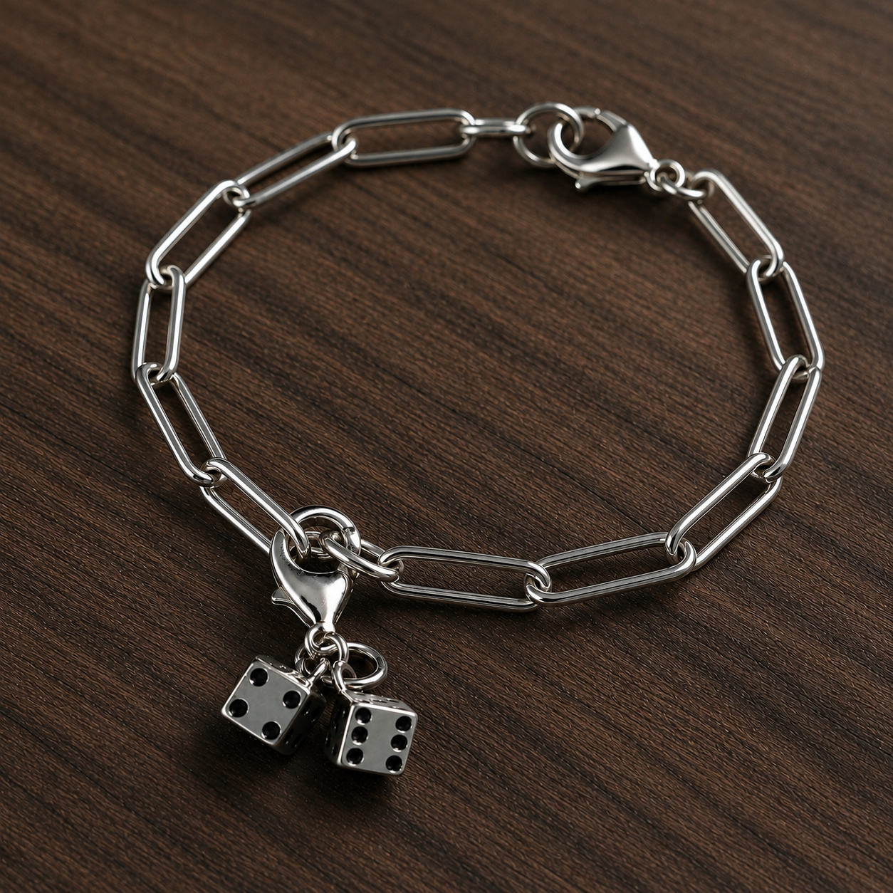 Sterling Silver Pair-Of-Dice Charm