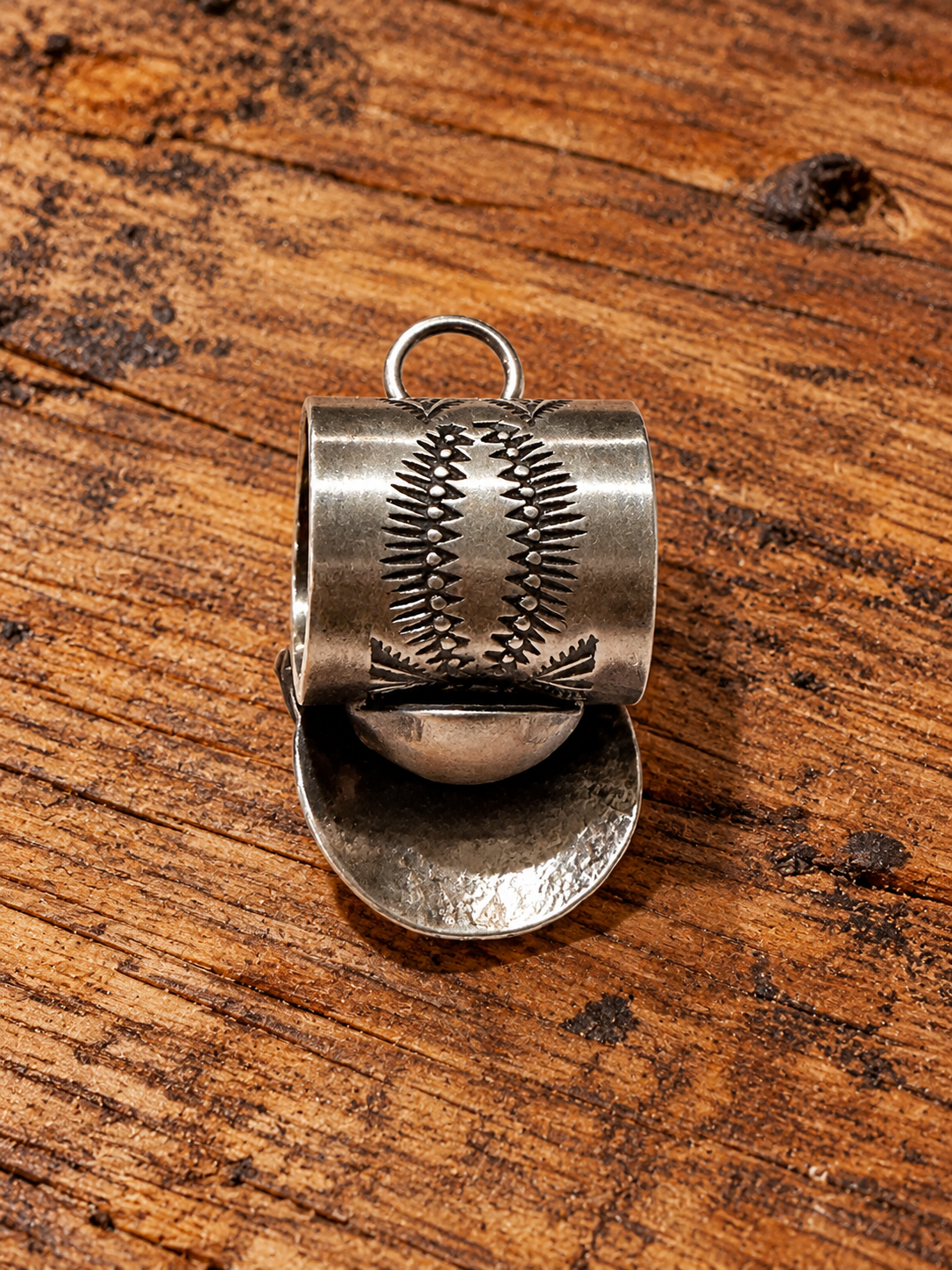 Handcrafted Hand Stamped Sterling Silver Concho Thunderbird Bale