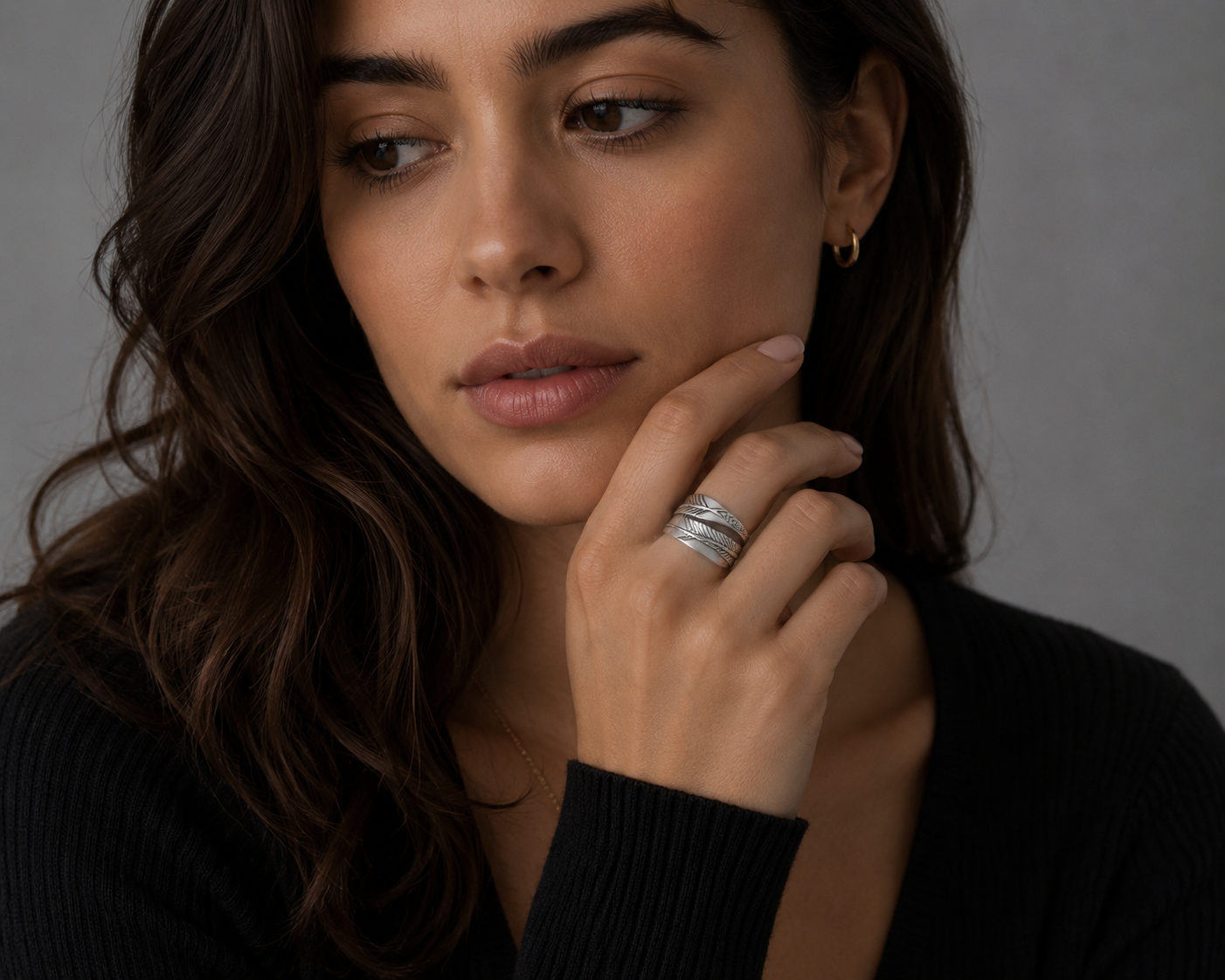 Feather Wrap Sterling Silver Ring
