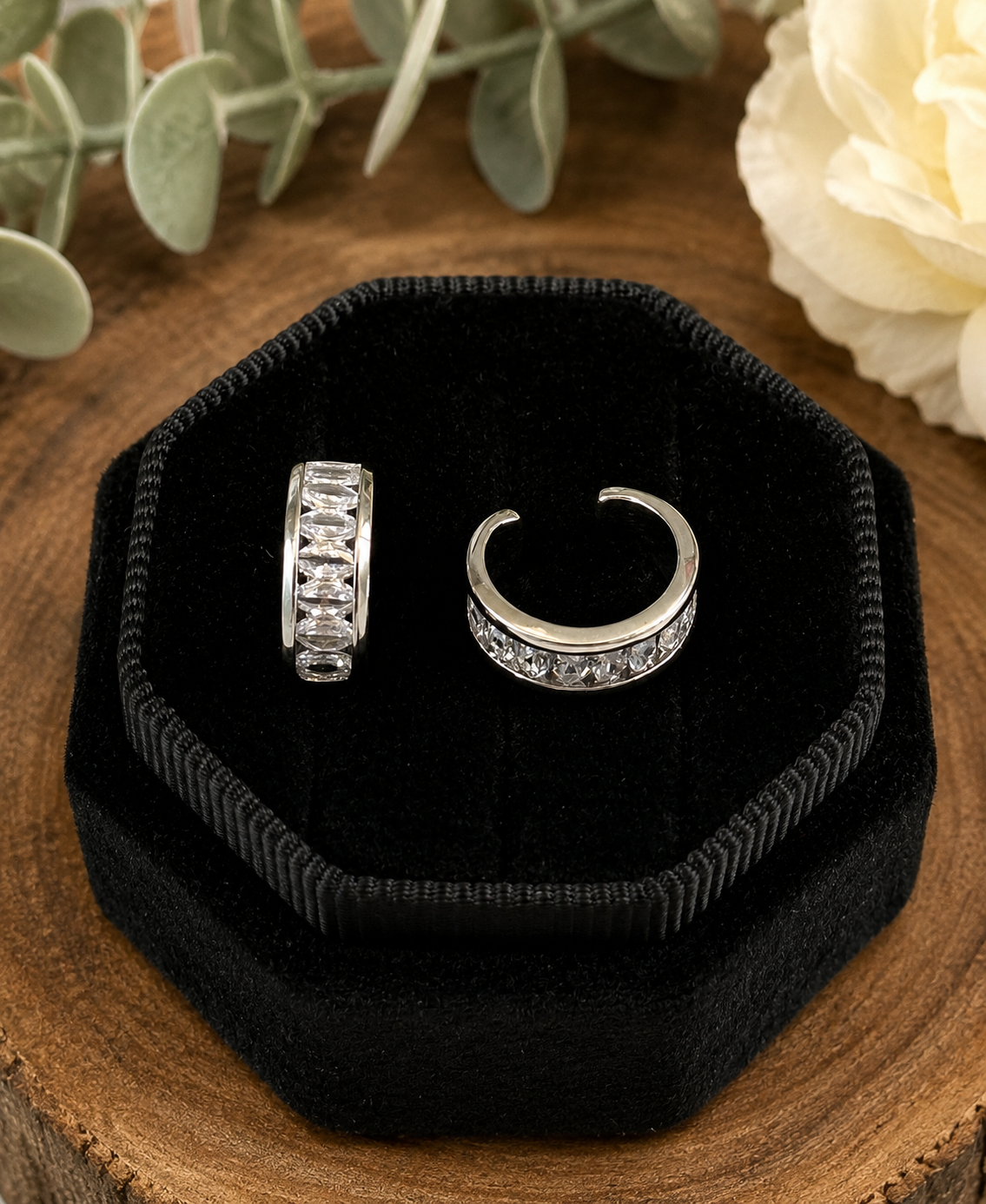 Mira Sterling Silver CZ Ear Cuff Set
