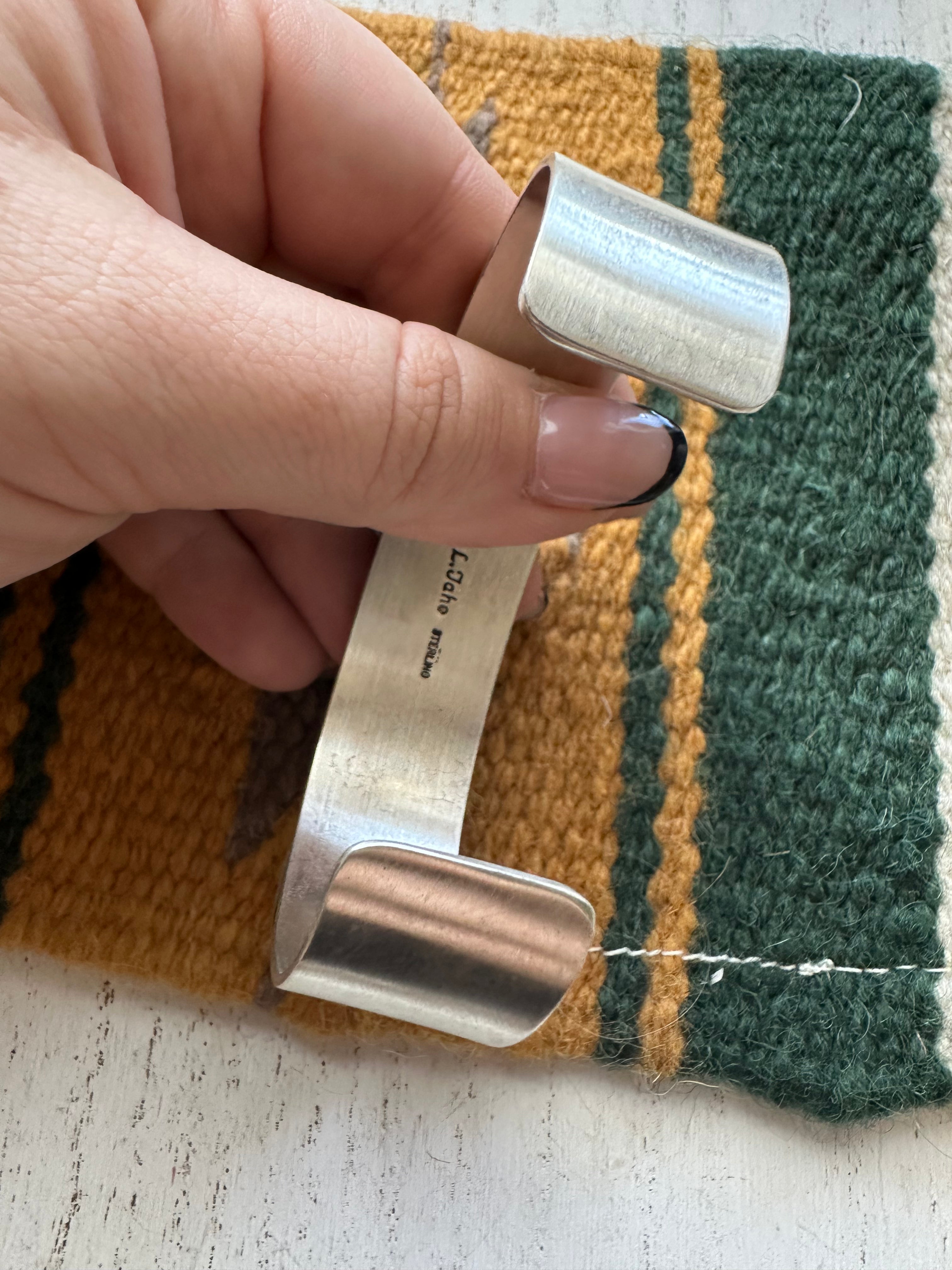 Leander Tahe Handcrafted Sterling Silver Cuff Bracelet