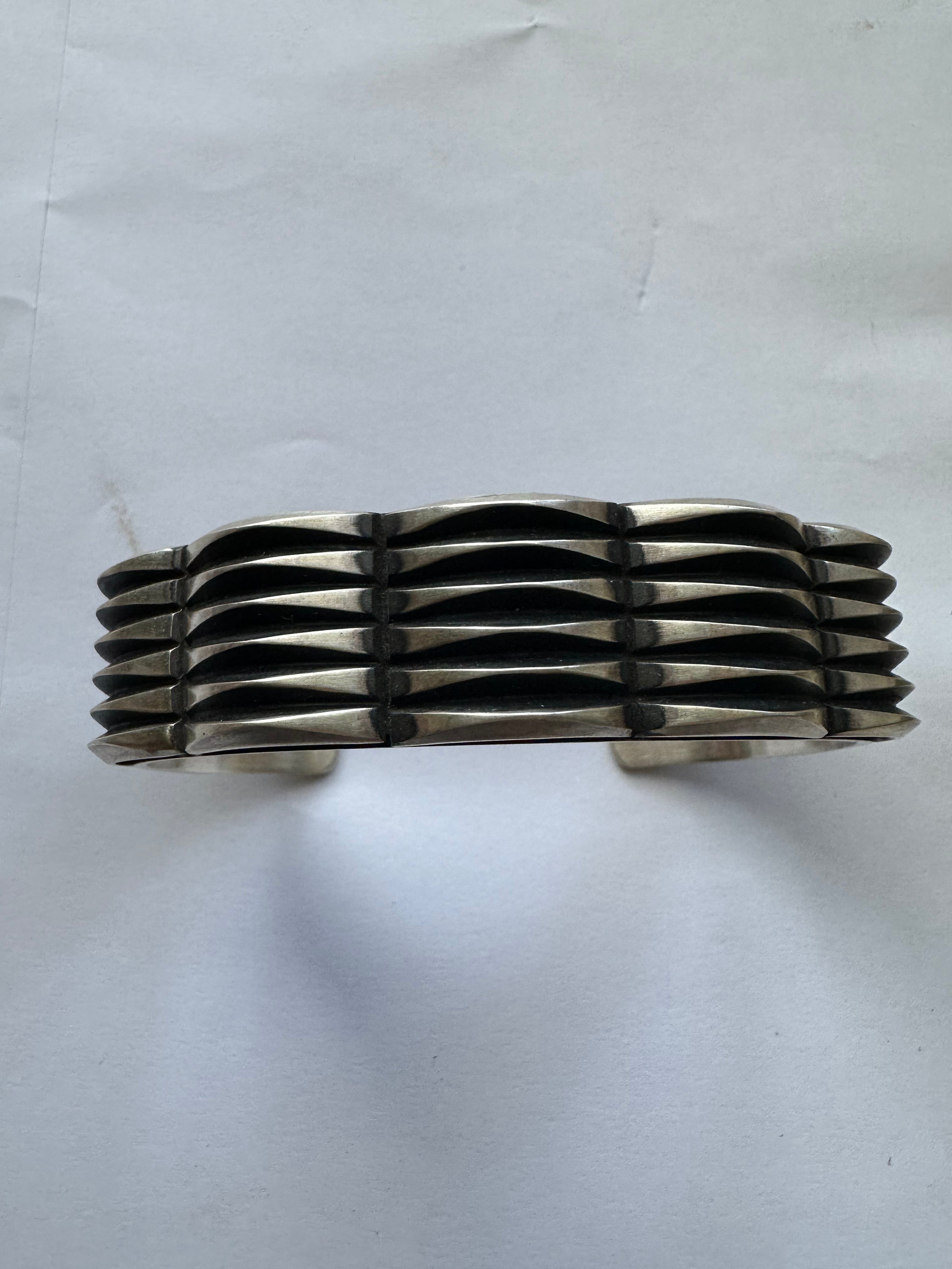 Leander Tahe Handcrafted Sterling Silver Cuff Bracelet