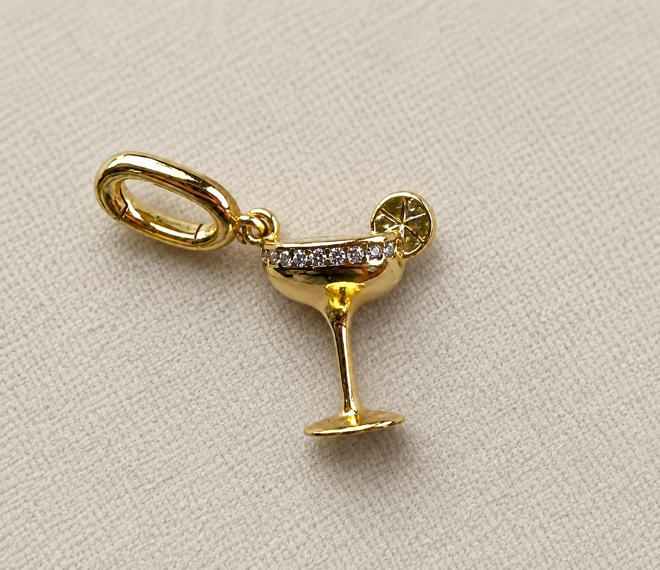 14k Gold Plated Margarita Charm