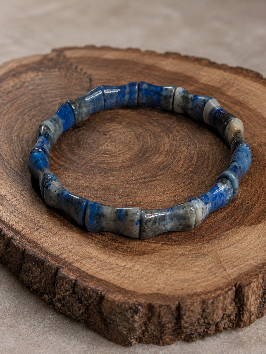 Lapis Beaded Stretch Bracelet