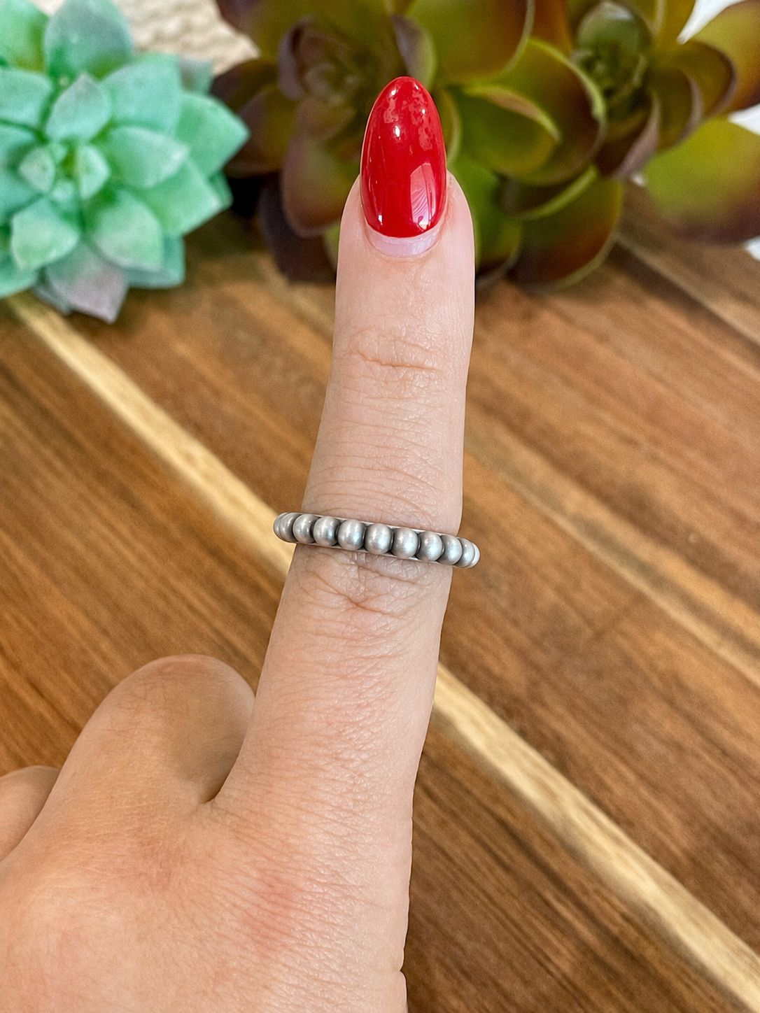 Beautiful Handmade 3mm Brushed Sterling Silver Adjustable Ring