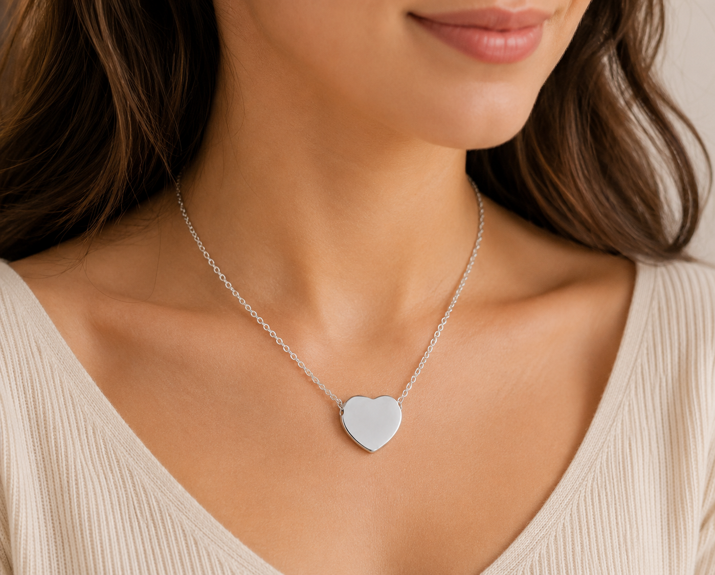 Puffed Heart Necklace