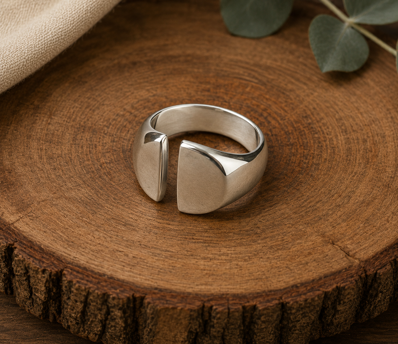 Signet Sterling Silver Ring w/ Slash Size 10