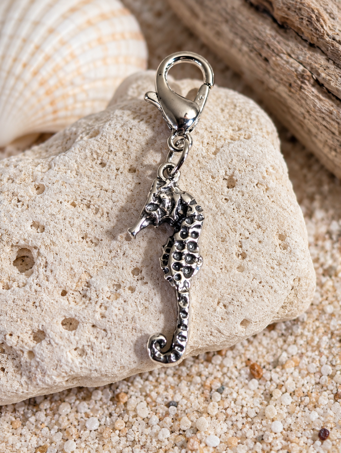 Handcrafted Sea Horse Ocean Charm Sterling Silver