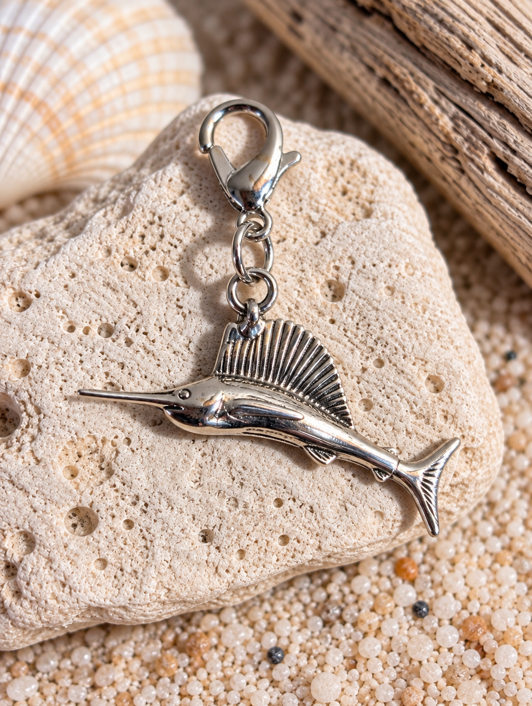 Handcrafted SailFish Marlin Ocean Charm Sterling Silver