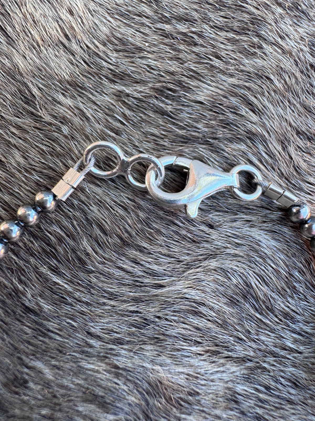 Handcrafted Sterling Silver Pearl 3-8mm Rondelle Beaded Bracelet 7.5"
