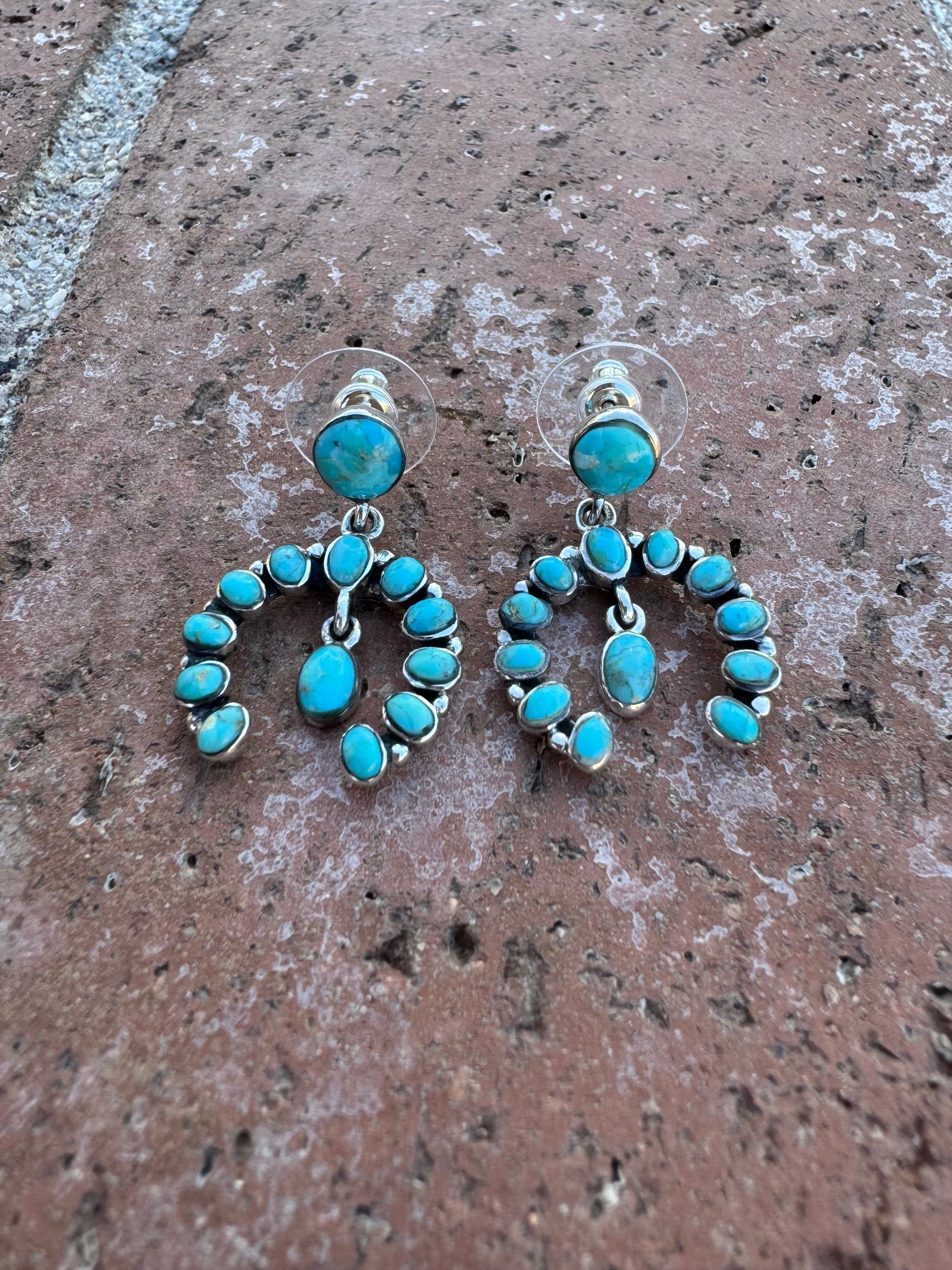 Paige Wallace Sterling Silver & Turquoise Naja Stud Earrings