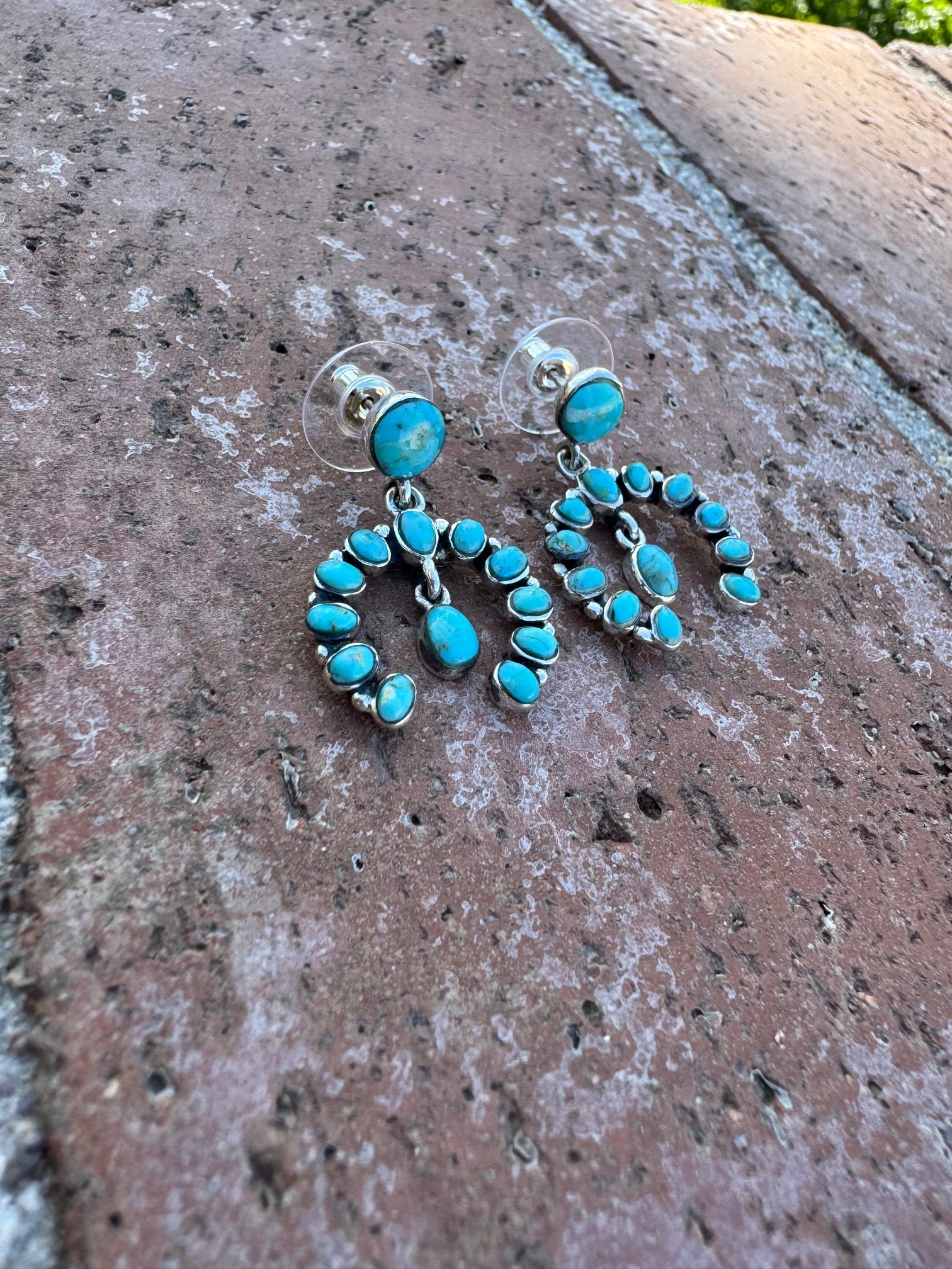 Paige Wallace Sterling Silver & Turquoise Naja Stud Earrings