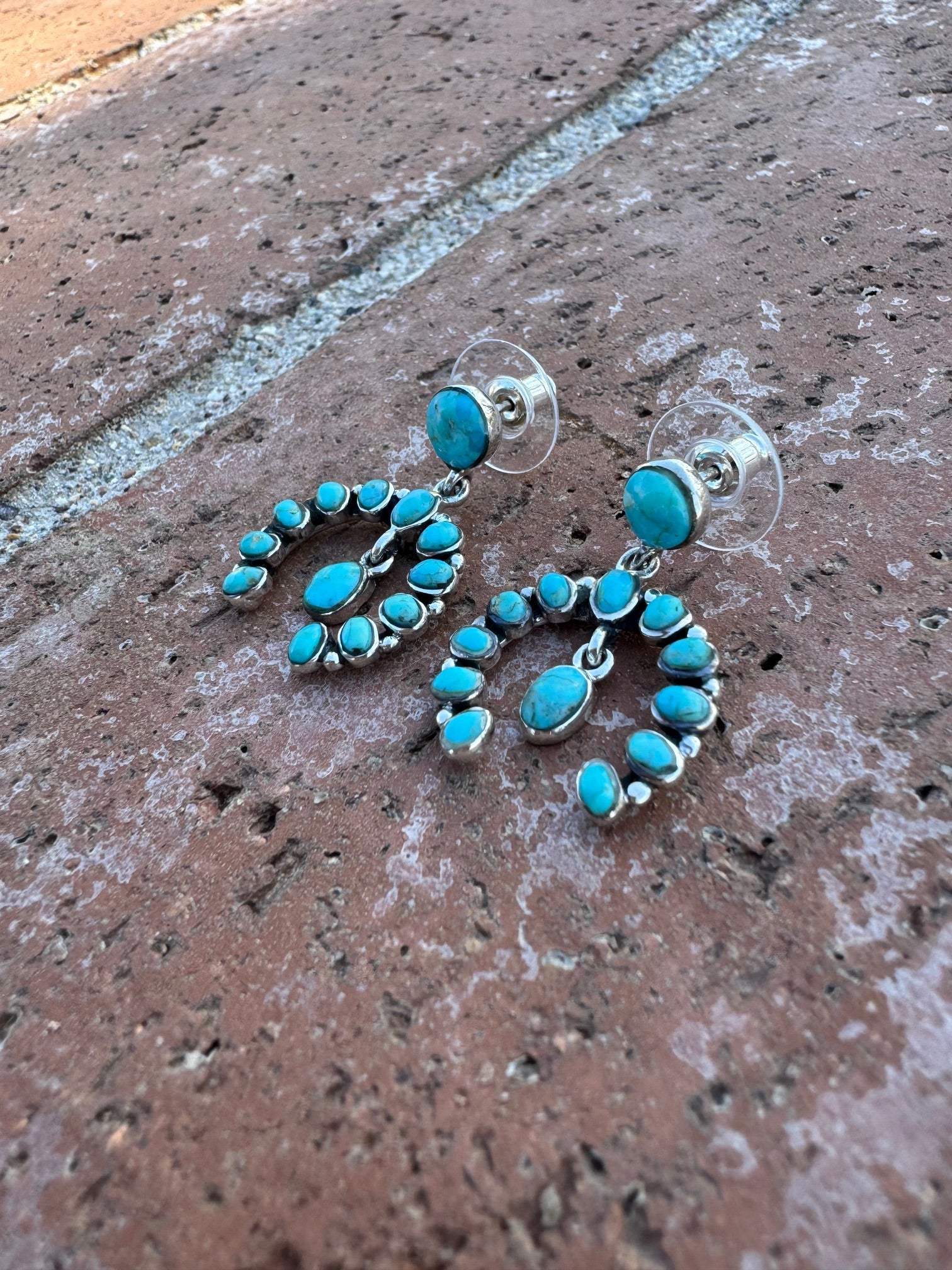 Paige Wallace Sterling Silver & Turquoise Naja Stud Earrings