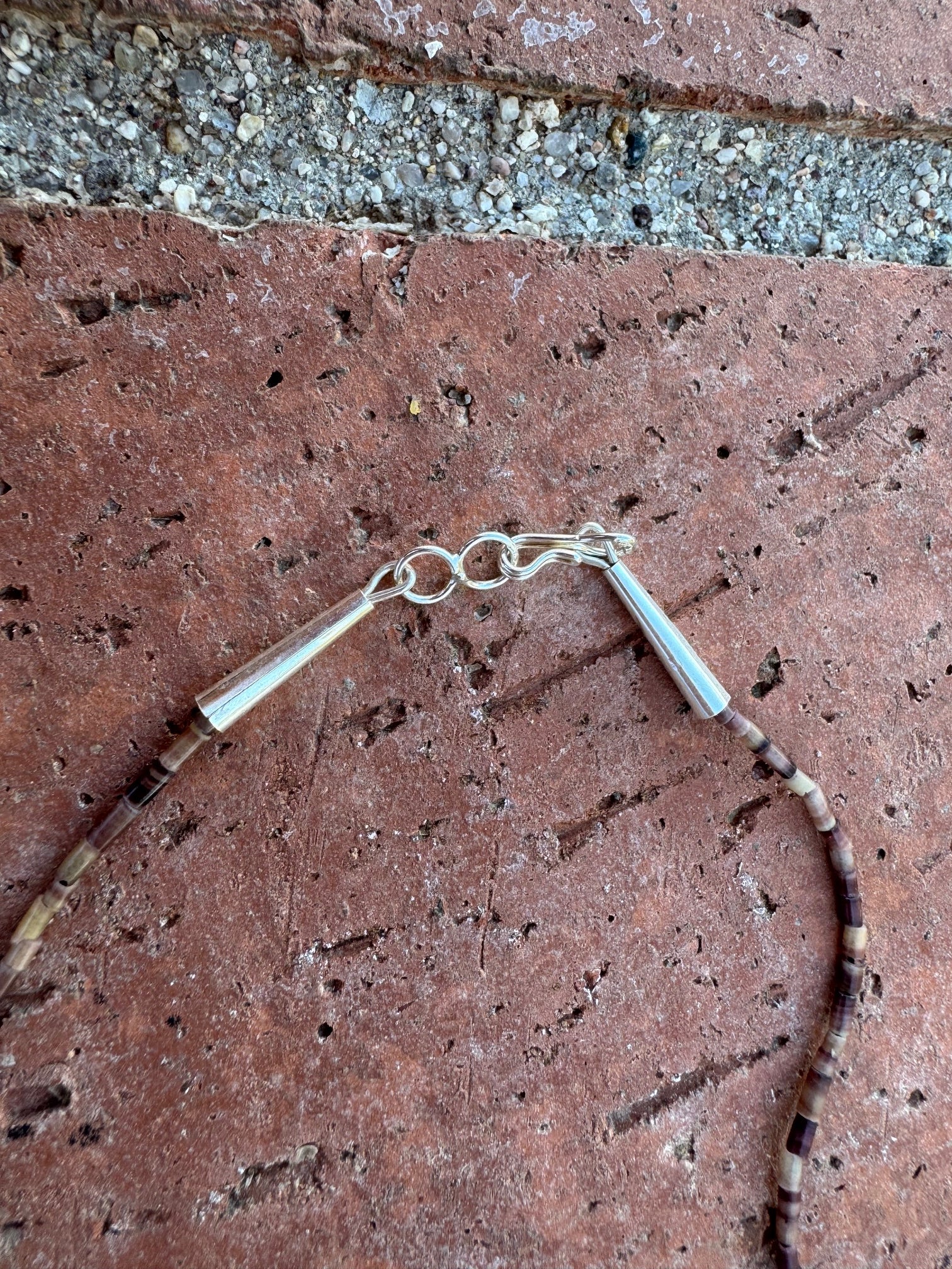 Handcrafted Sterling Silver & Beaded Fetish Necklace 30"