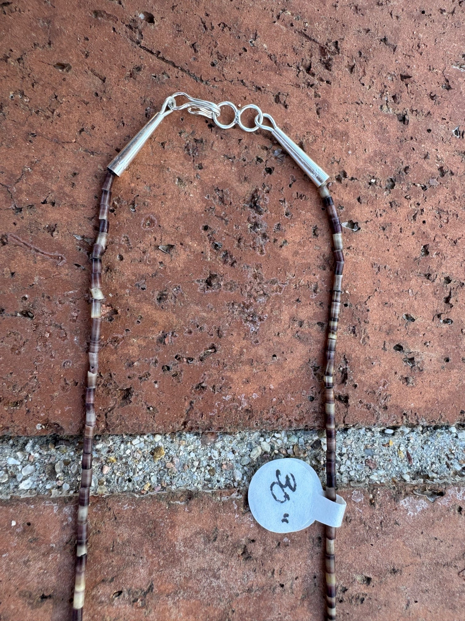 Handcrafted Sterling Silver & Beaded Fetish Necklace 30"