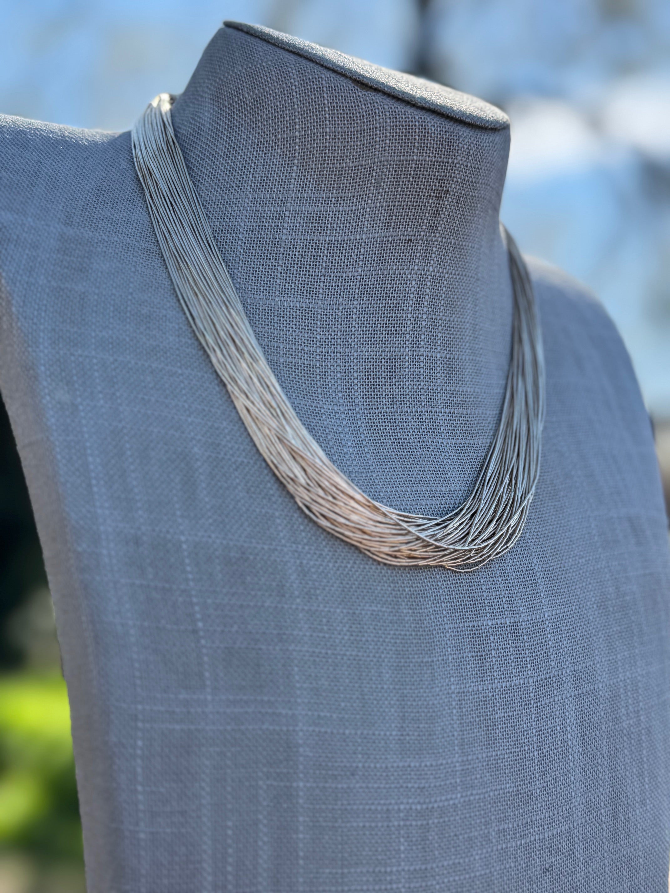 Handmade Liquid Gold 50 Strand Necklace 18"