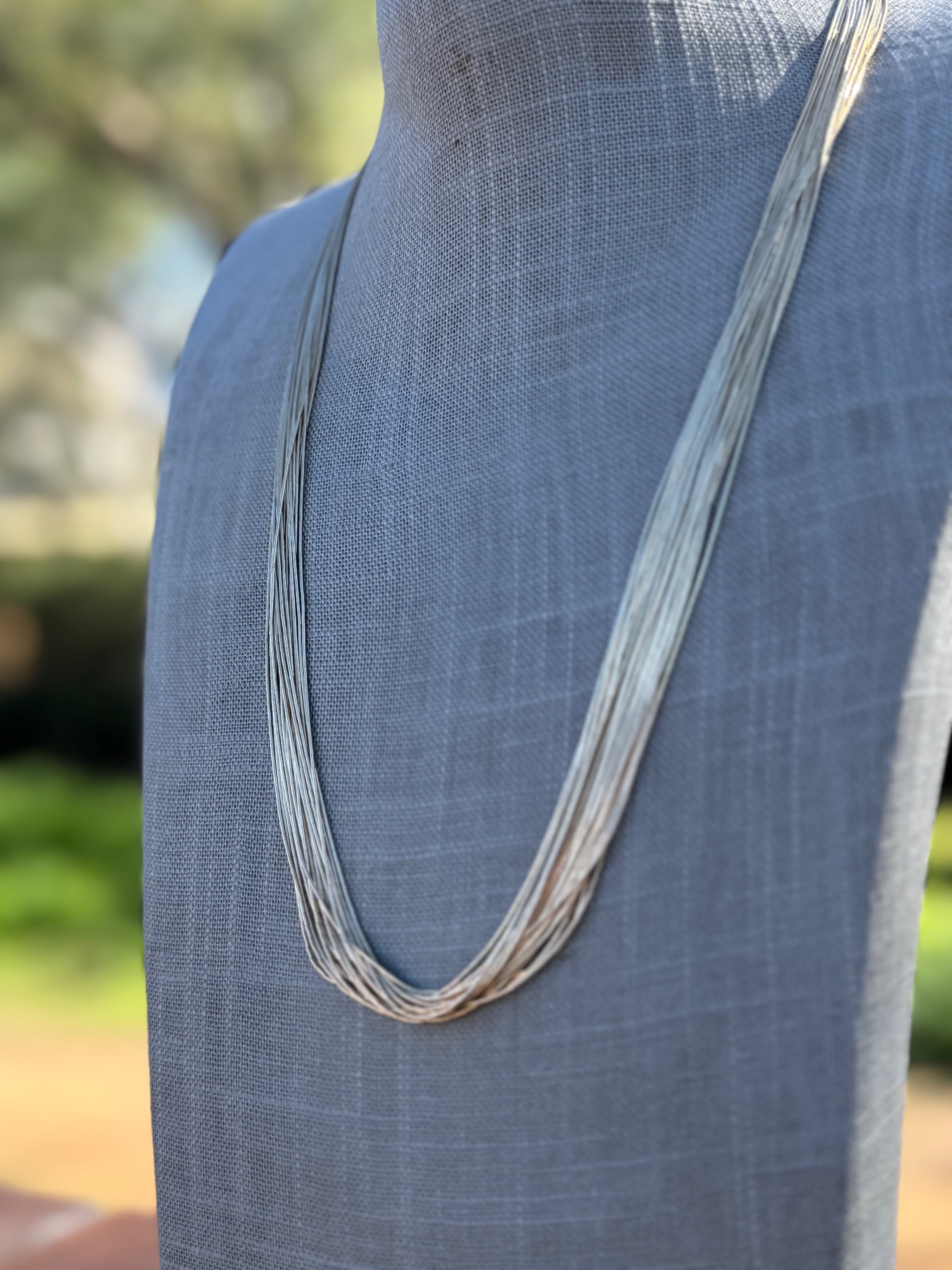 Handmade Liquid Gold 20 Strand Necklace 24"