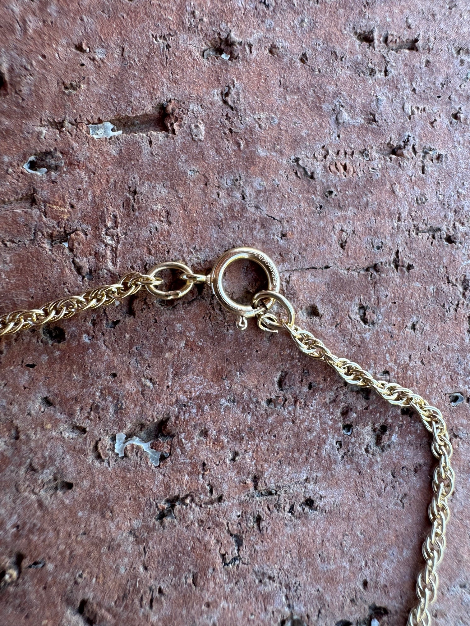 Handmade Gold Filled Over Sterling Silver & Turquoise Inlay Pendant Necklace 16"