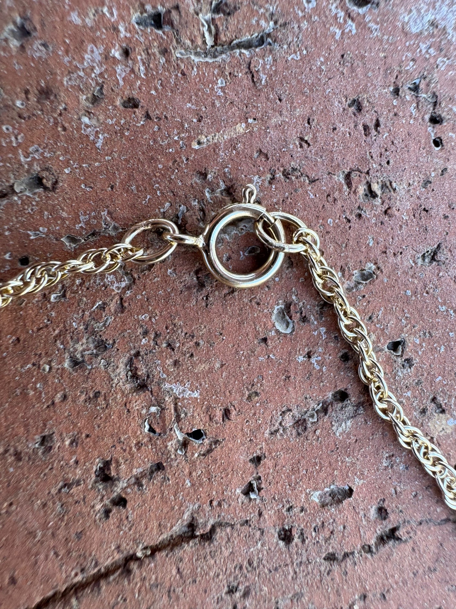 Handmade Gold Filled Over Sterling Silver & Opal Inlay Pendant Necklace 18"