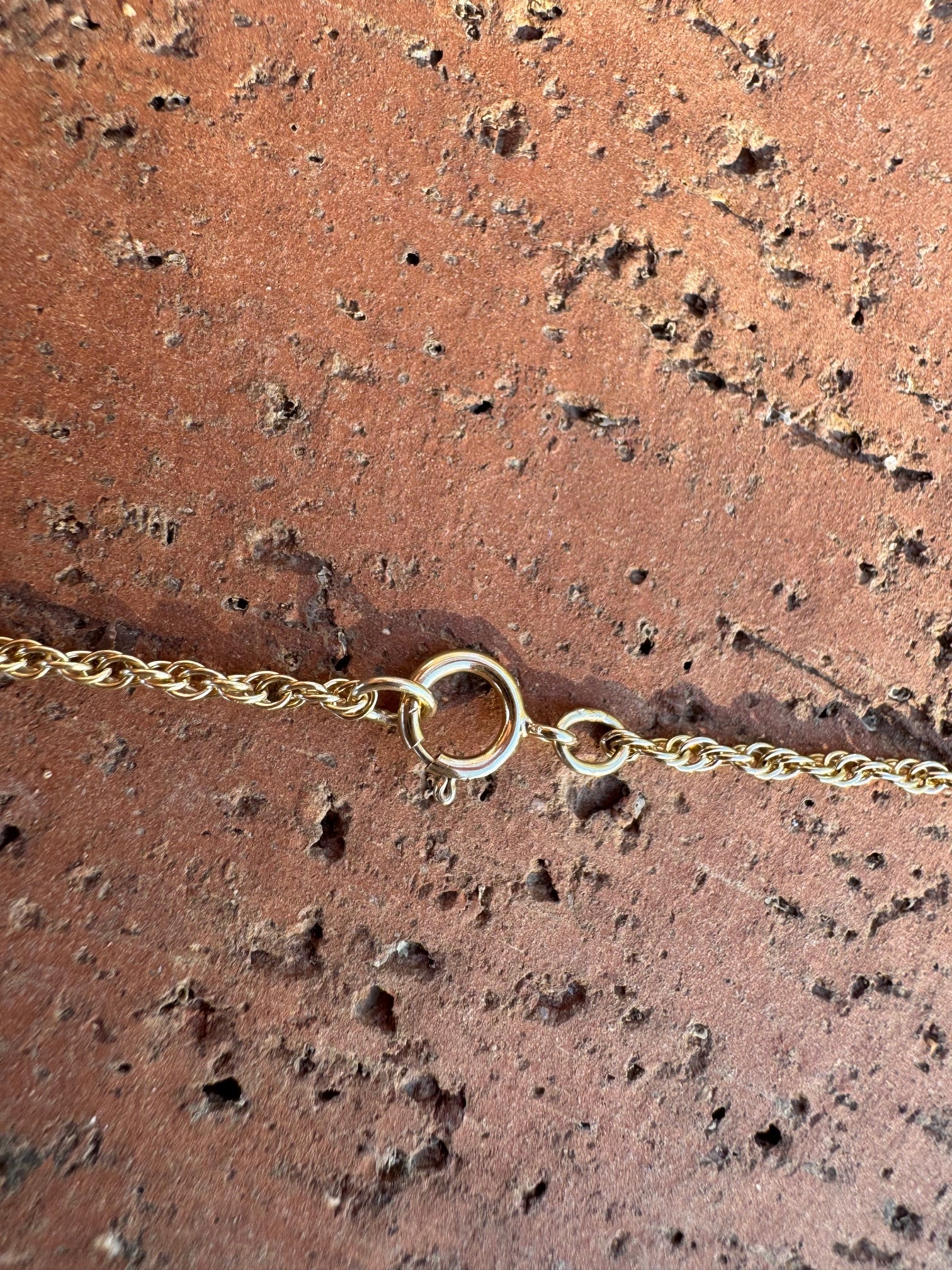 Handmade Gold Filled Over Sterling Silver & Opal Inlay Pendant Necklace