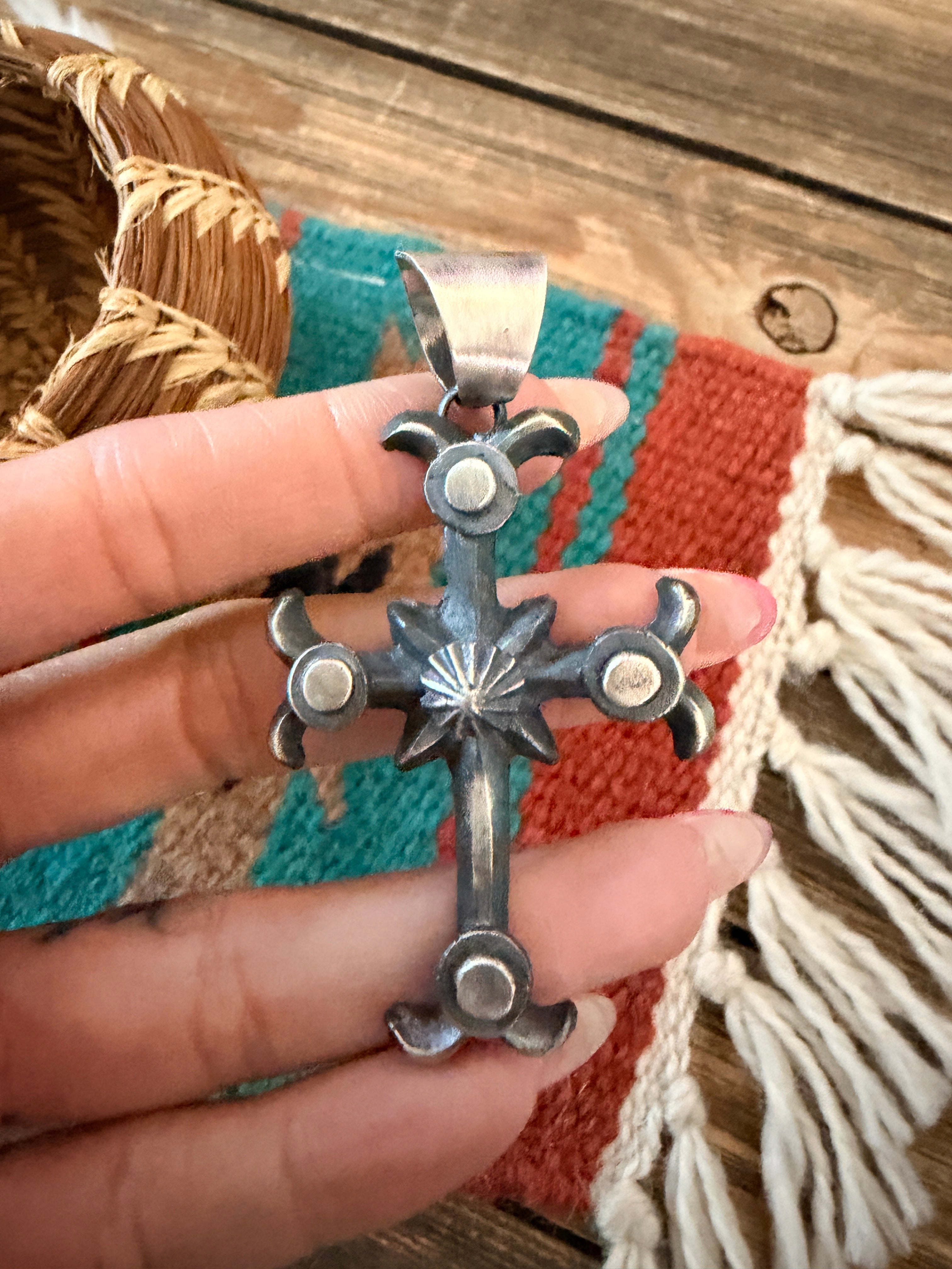 Handcrafted Sterling SilverCross Pendant by Chimney Butte