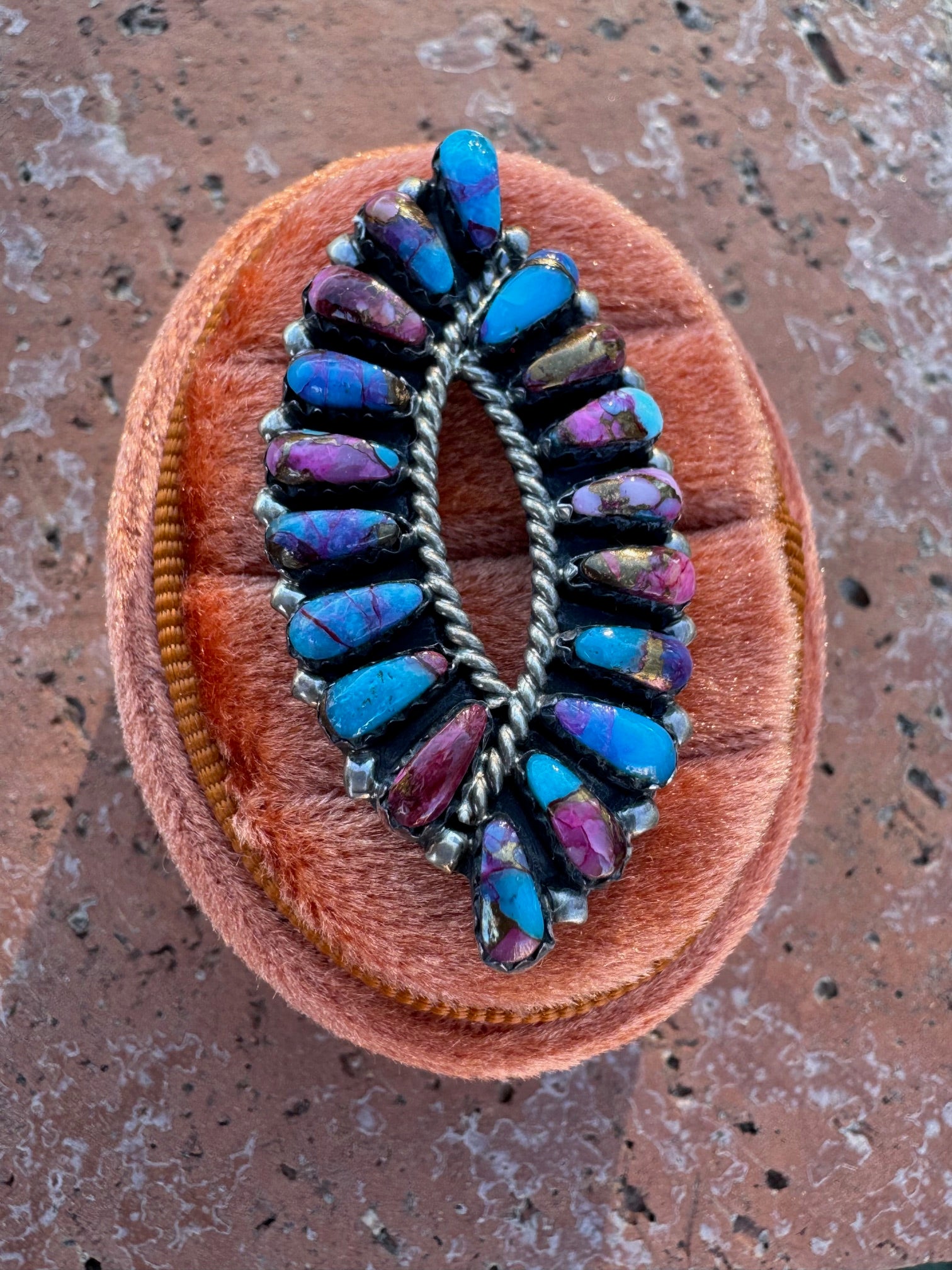 Handcrafted Pink Dream & Sterling Silver Fish Tail Design Ring