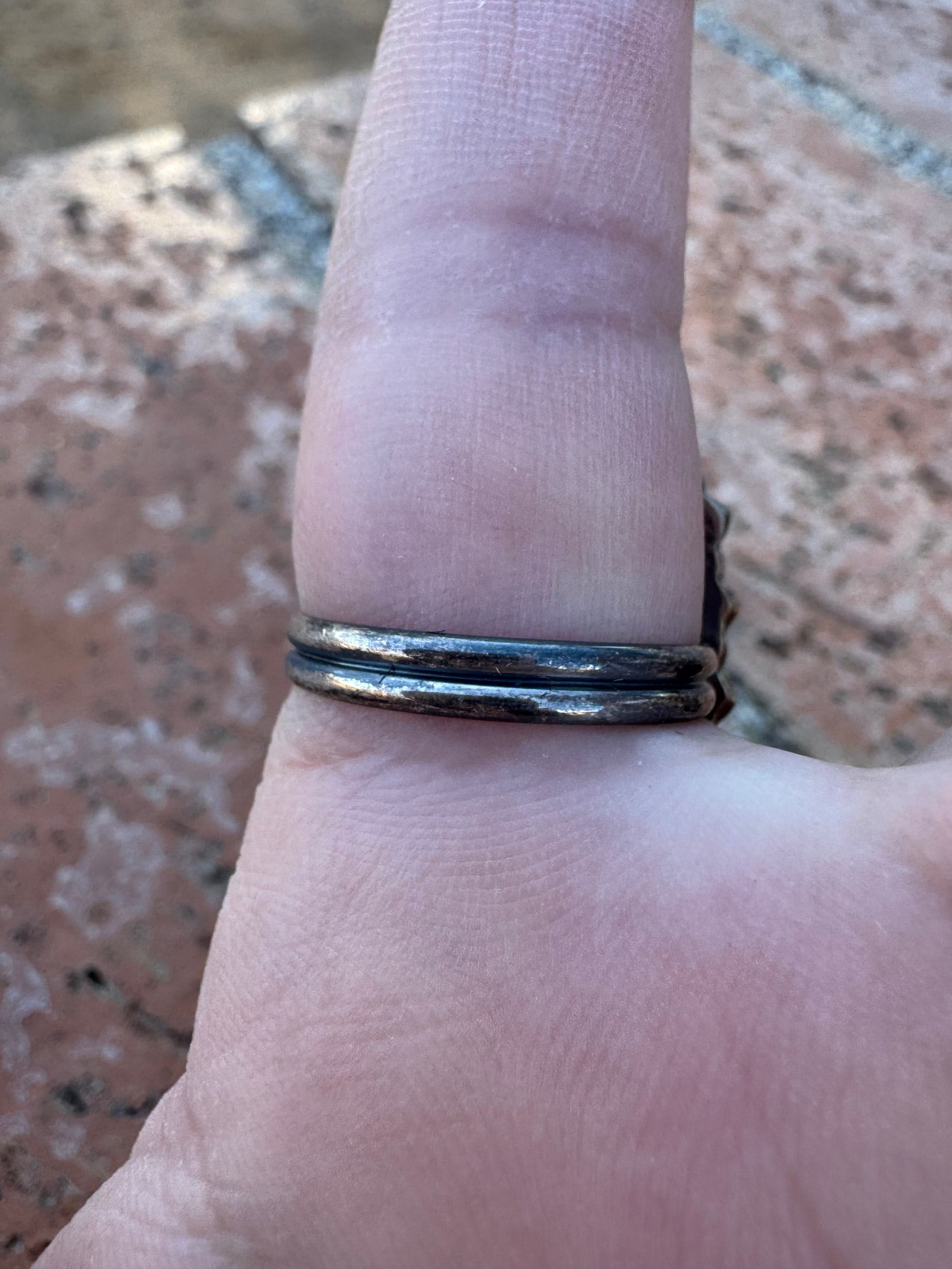 Handcrafted Orange Spice & Sterling Silver Fish Tail Design Ring