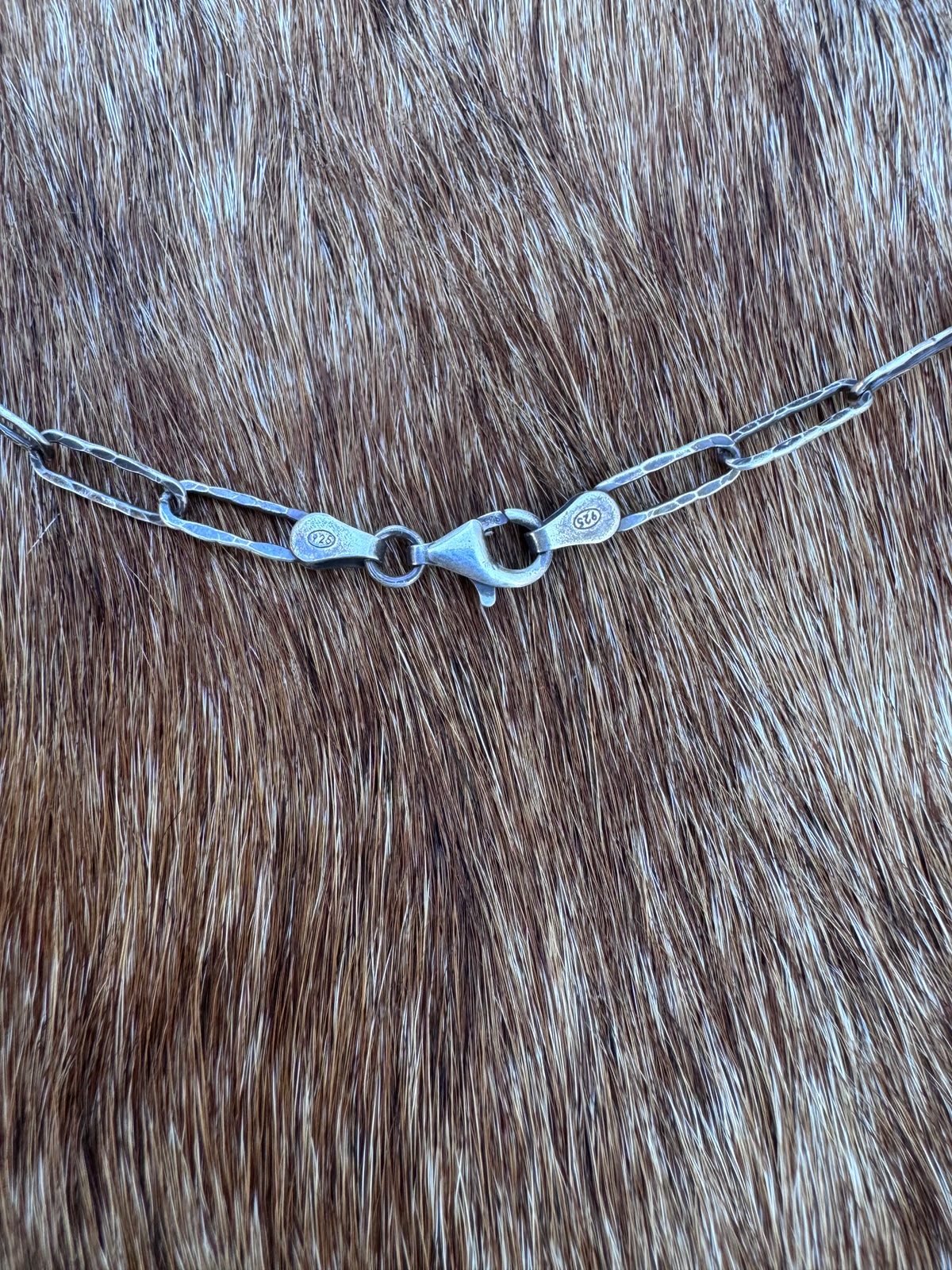Handmade Sterling Silver & Turquoise Arrowhead 20" Necklace by Roaming Buffalo