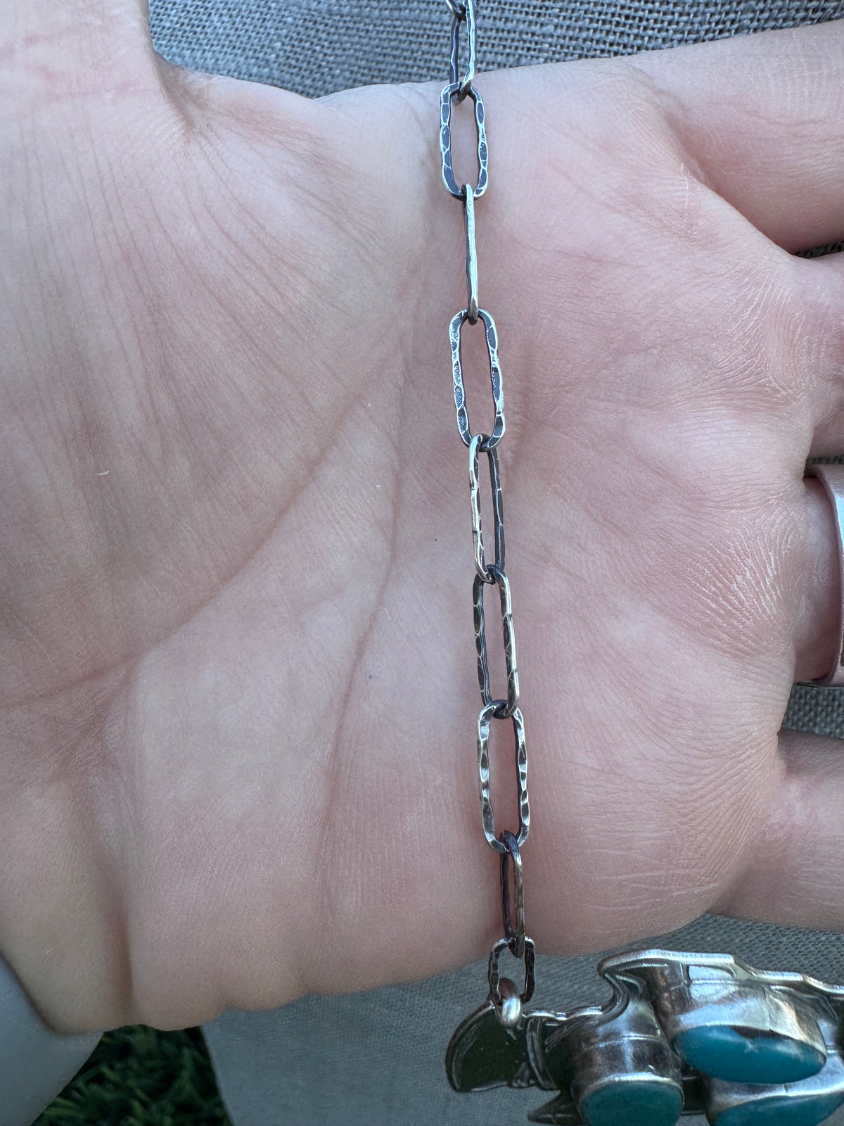 Handmade Sterling Silver & Turquoise Arrowhead 20" Necklace by Roaming Buffalo