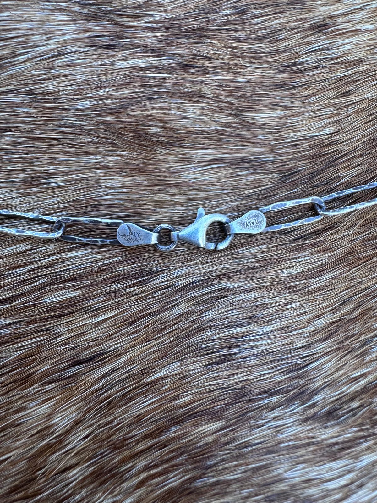 Handmade Sterling Silver & Turquoise Arrowhead 20" Necklace by Roaming Buffalo