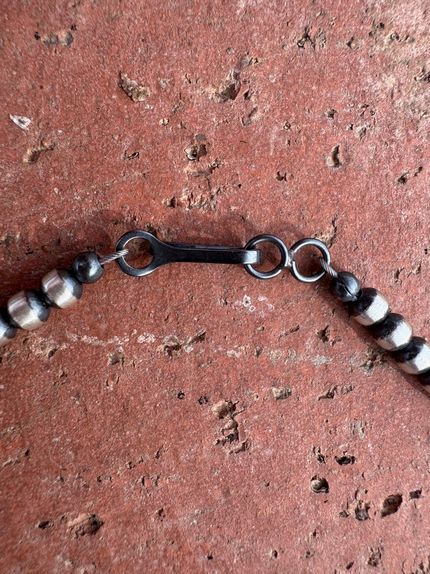 Handcrafted Sterling Silver & Gold Overlay 4-6mm Beaded Necklace