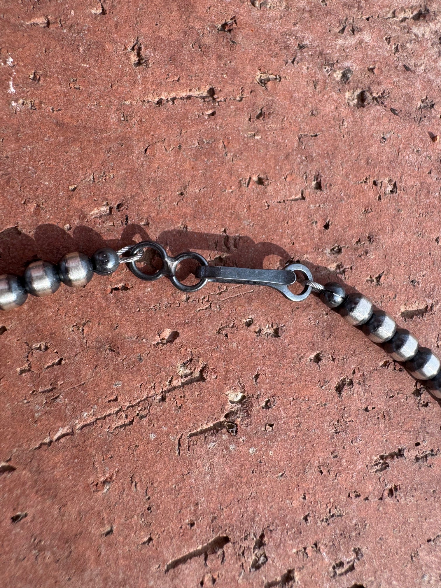 Handcrafted Sterling Silver & Gold Overlay 4mm Beaded Necklace